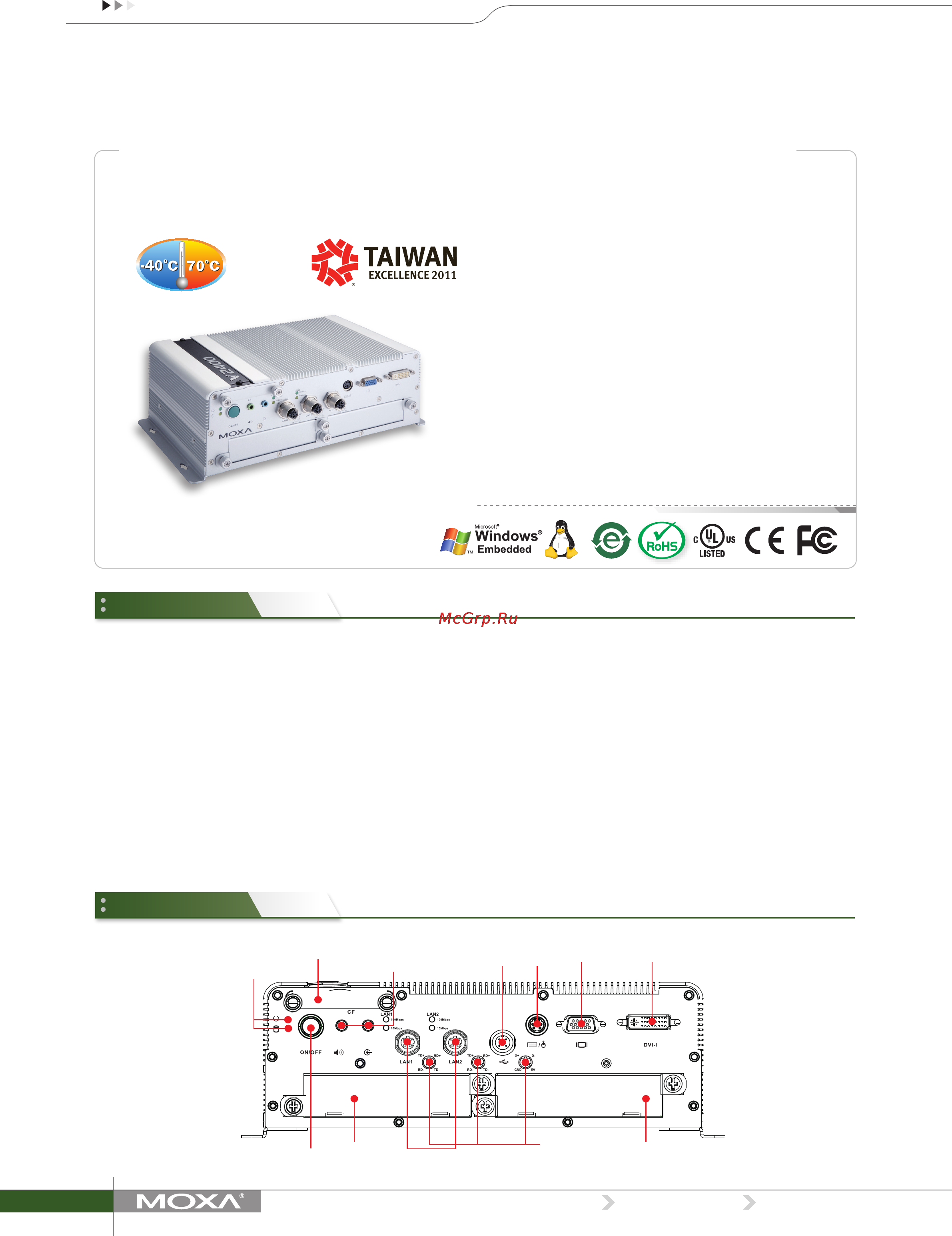 Moxa V2426-LX Технические характеристики онлайн