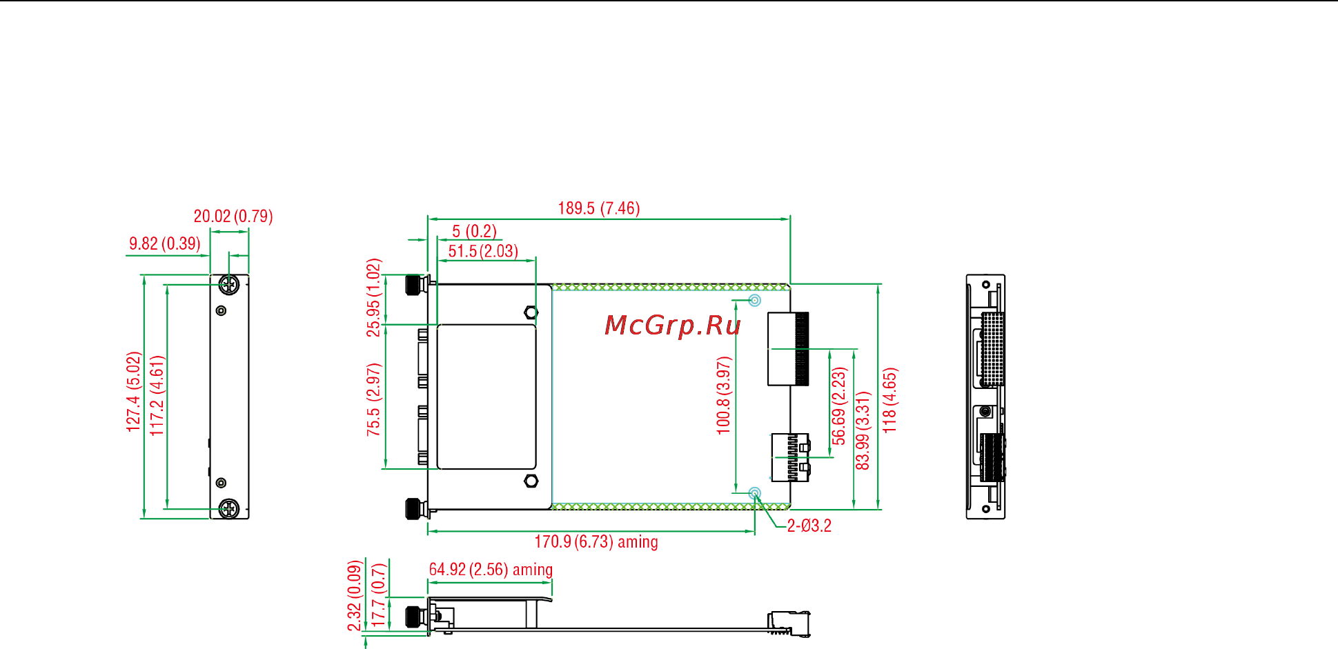 Moxa TC-DK10-T [11/43] Dimensions