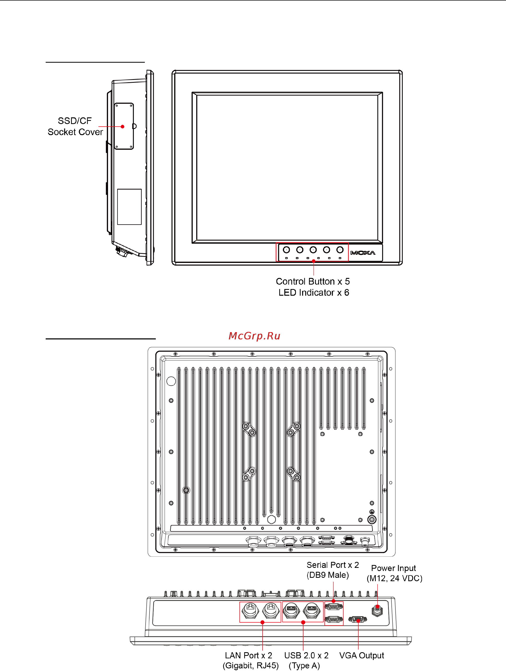 Moxa EXPC-1319-STS-W7E [6/49] Expc 1319 series hardware introduction