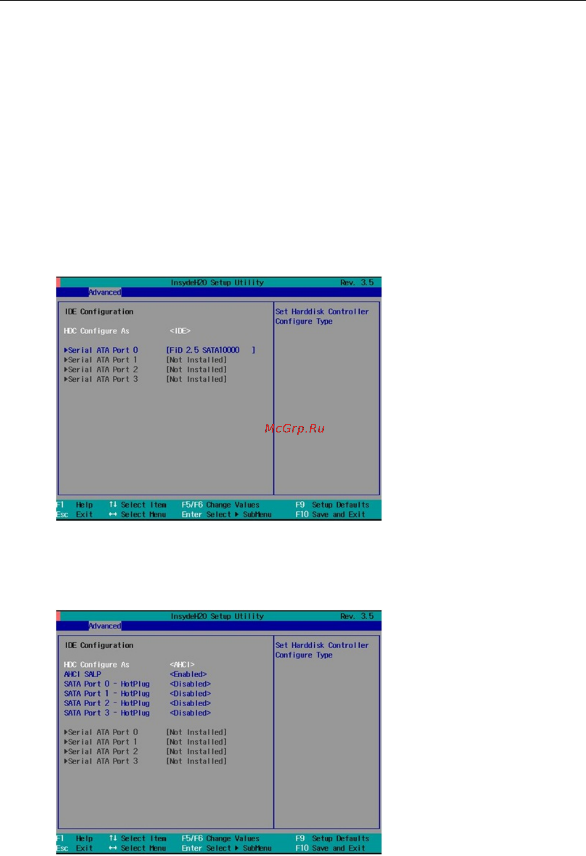 Moxa MC-5157-AC [30/56] Ide configuration storage device bios settings