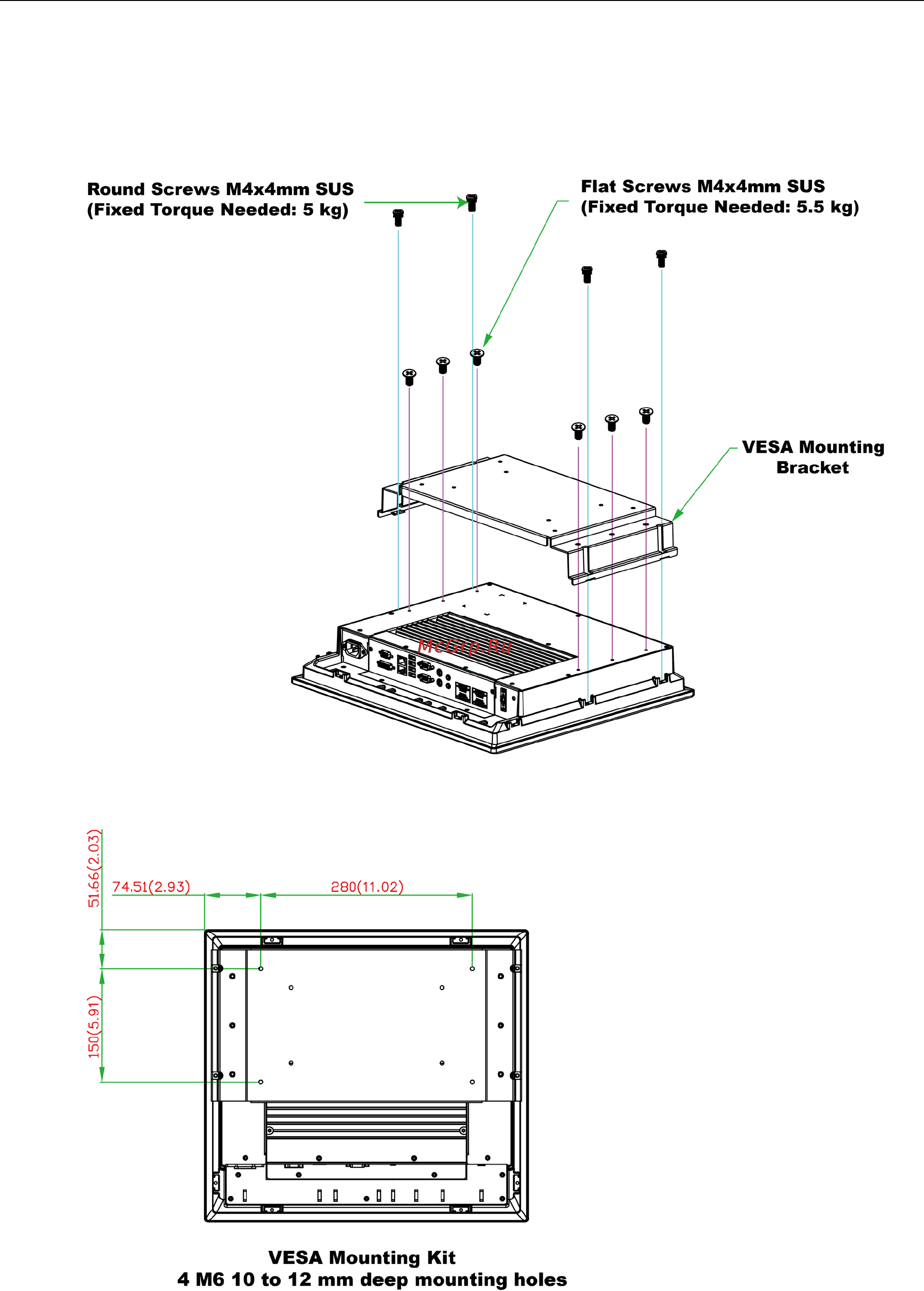 Moxa MPC-2190X [19/70] Vesa mounting