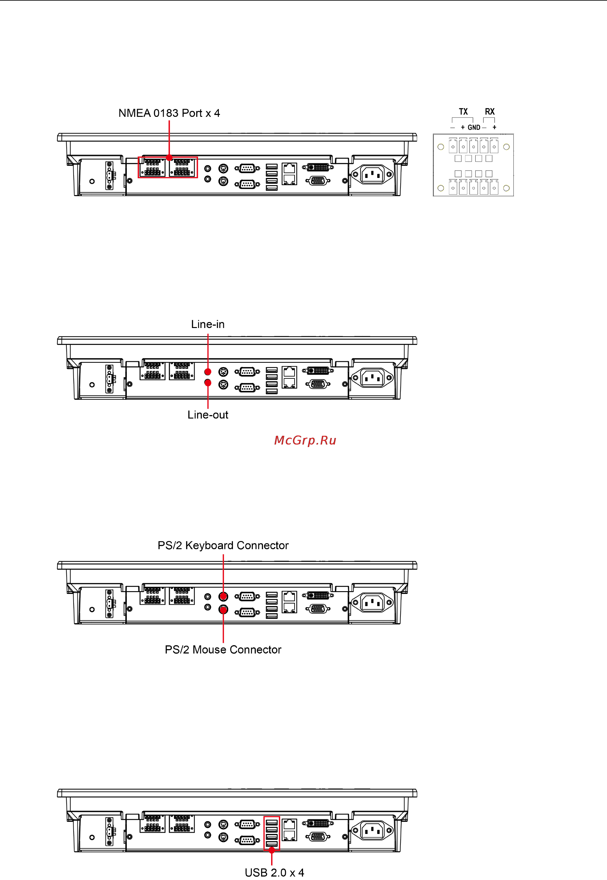 Moxa MPC-2157Z-T [26/70] Connecting to nmea 0183 devices