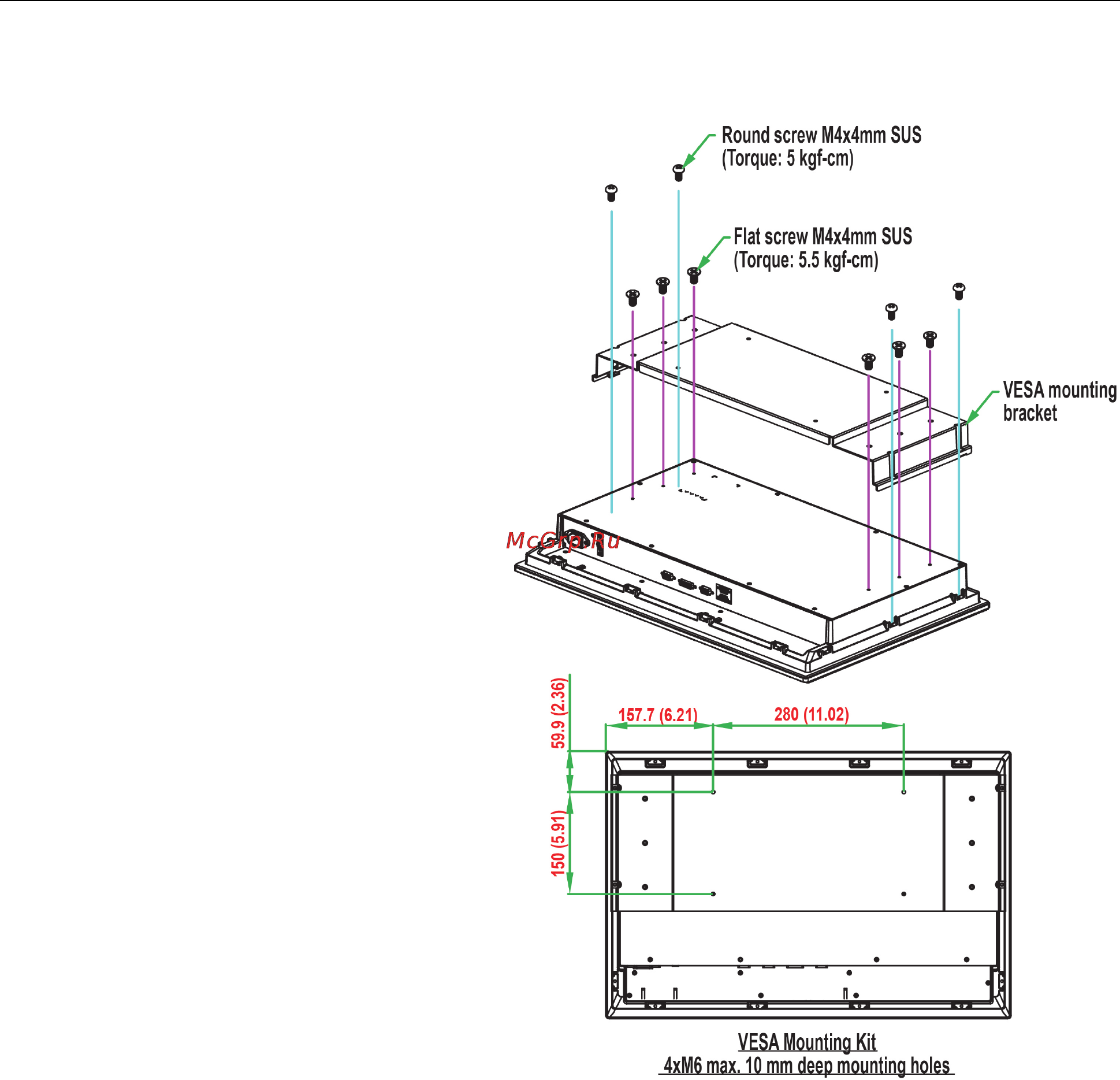 Moxa MD-226X [16/56] Vesa mounting