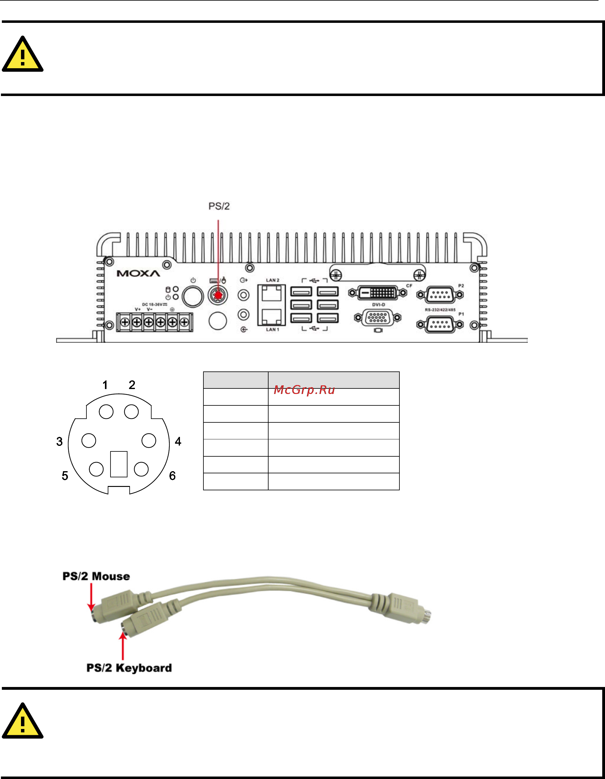 Moxa MPC-122X-K [19/47] Connecting a ps 2 keyboard and mouse