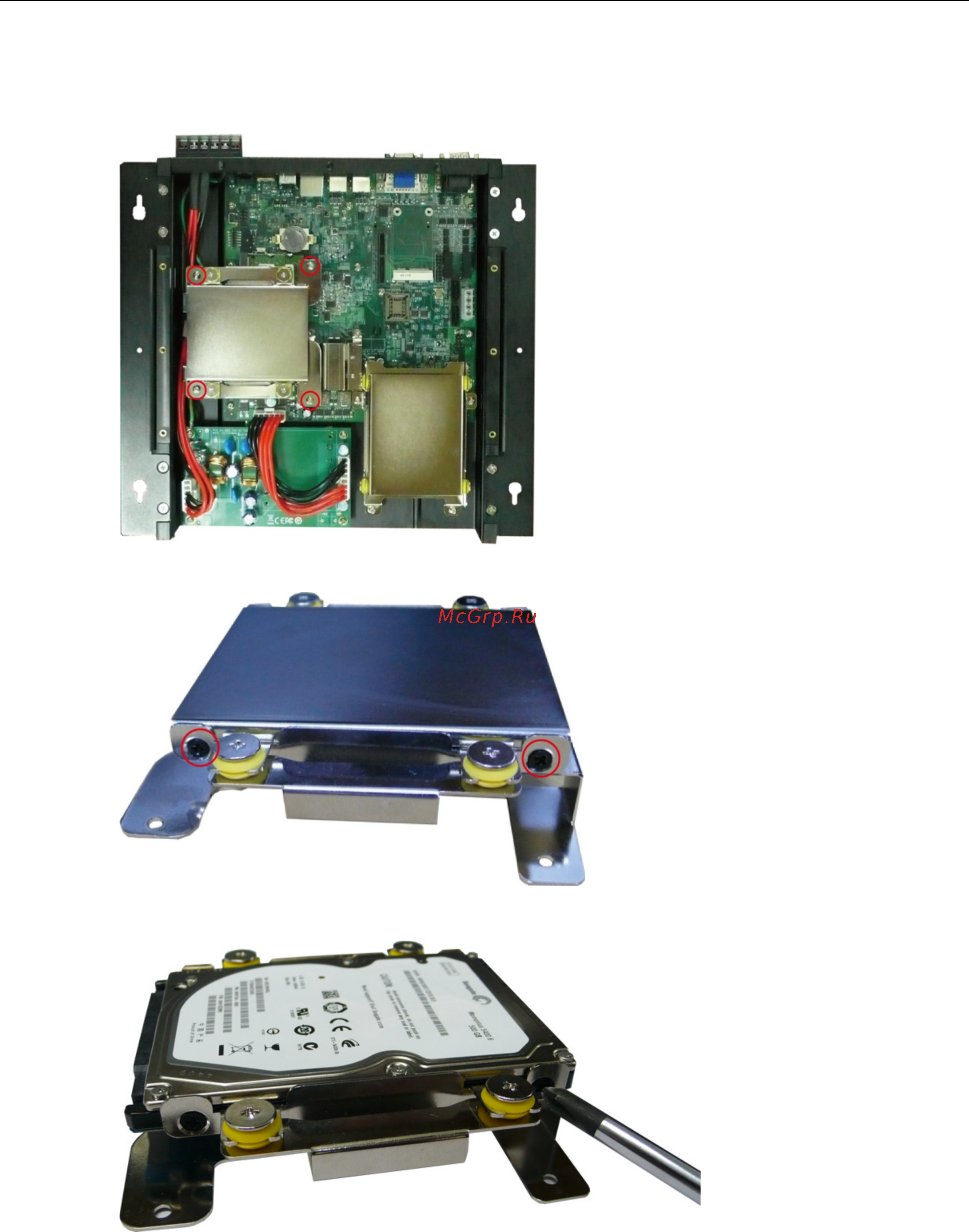 Moxa MPC-122X-K [24/47] Installing the hard disk on the first hdd bracket