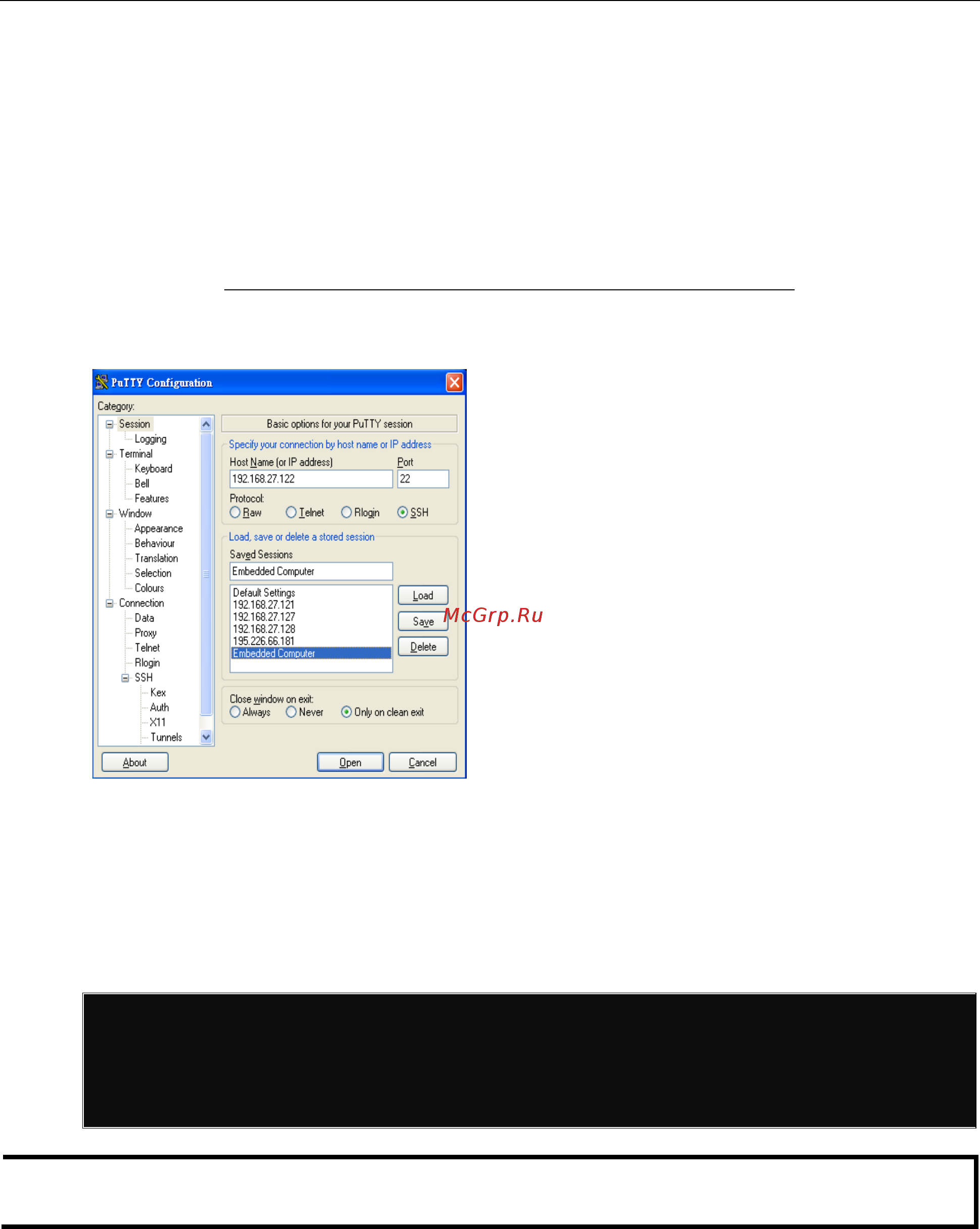 Moxa W406-CE [11/74] Ssh console
