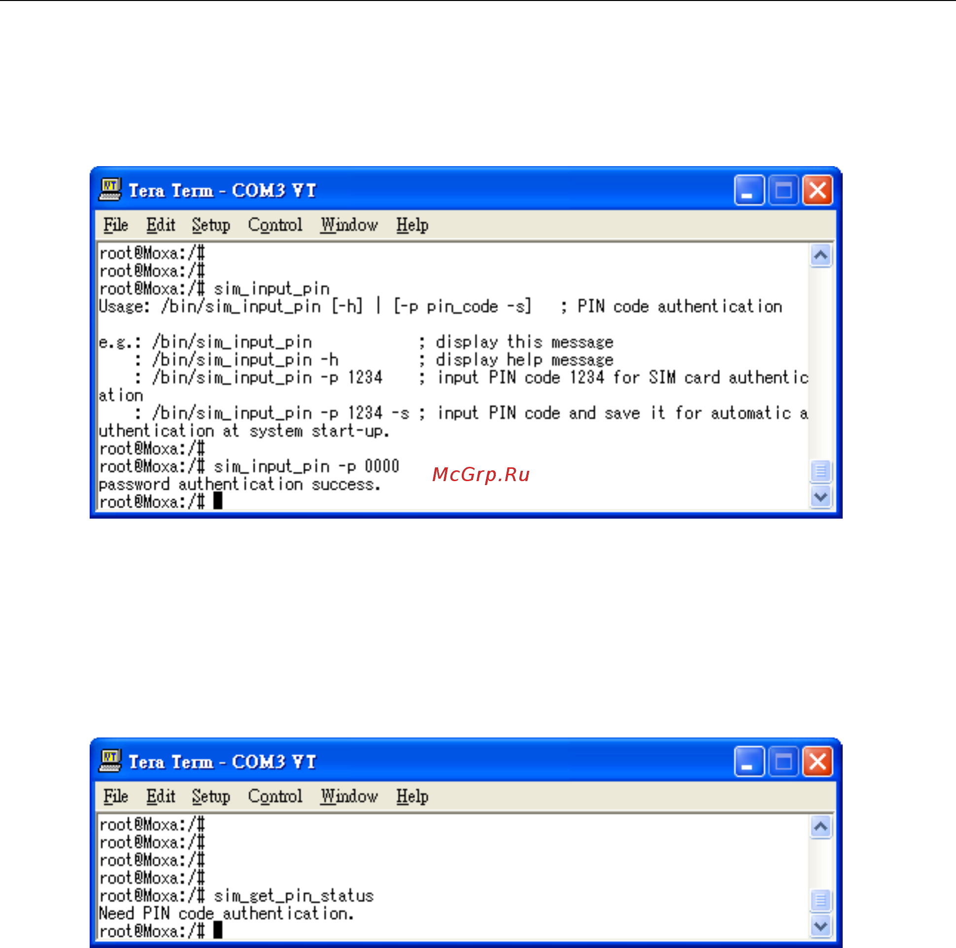 Moxa W406-CE [13/74] Entering the pin code