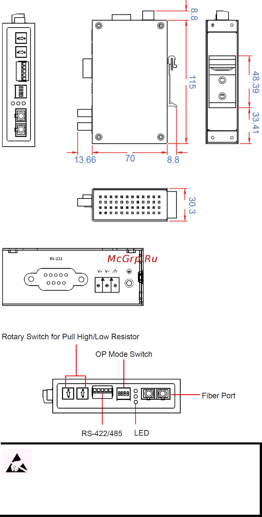 Moxa ICF-1150I-S-ST [5/9] Attention