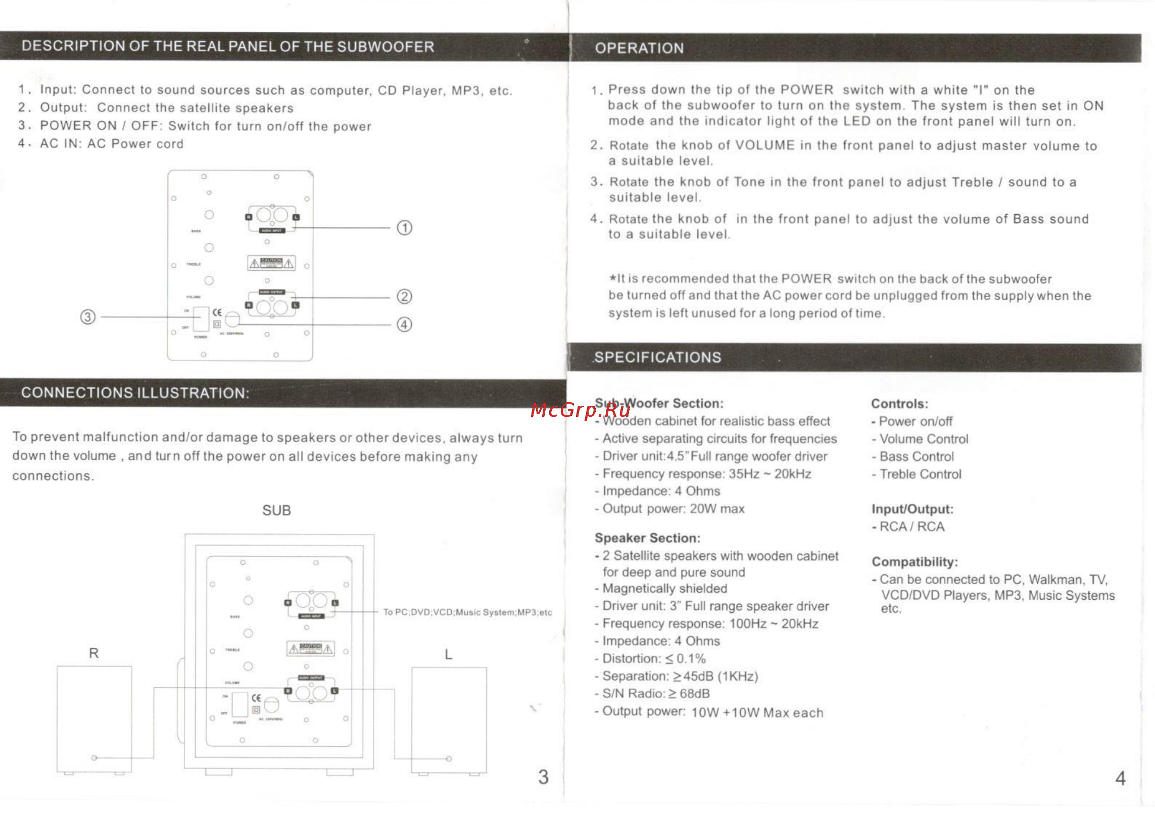 Crown CMS-410 [2/2] Connections illustration