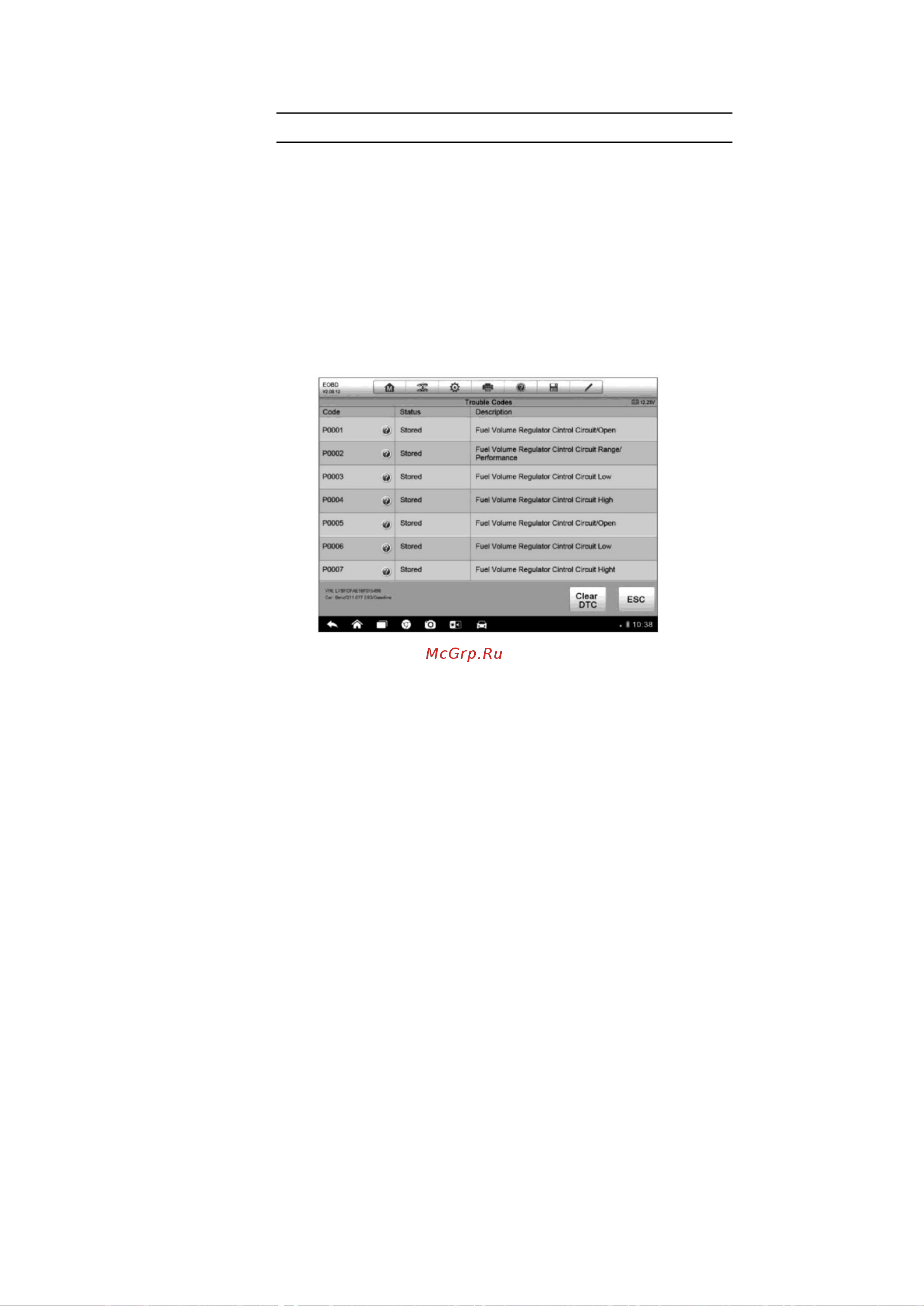 Autel MaxiSys MS906BT PRO [53/106] Диагностический код неисправности и устройство