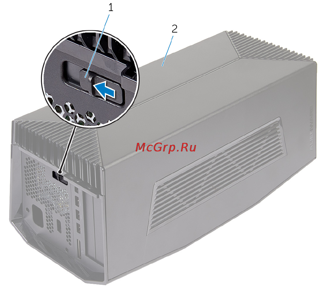 Dell Alienware Graphics Amplifier [20/37] Извлечение графического адаптера