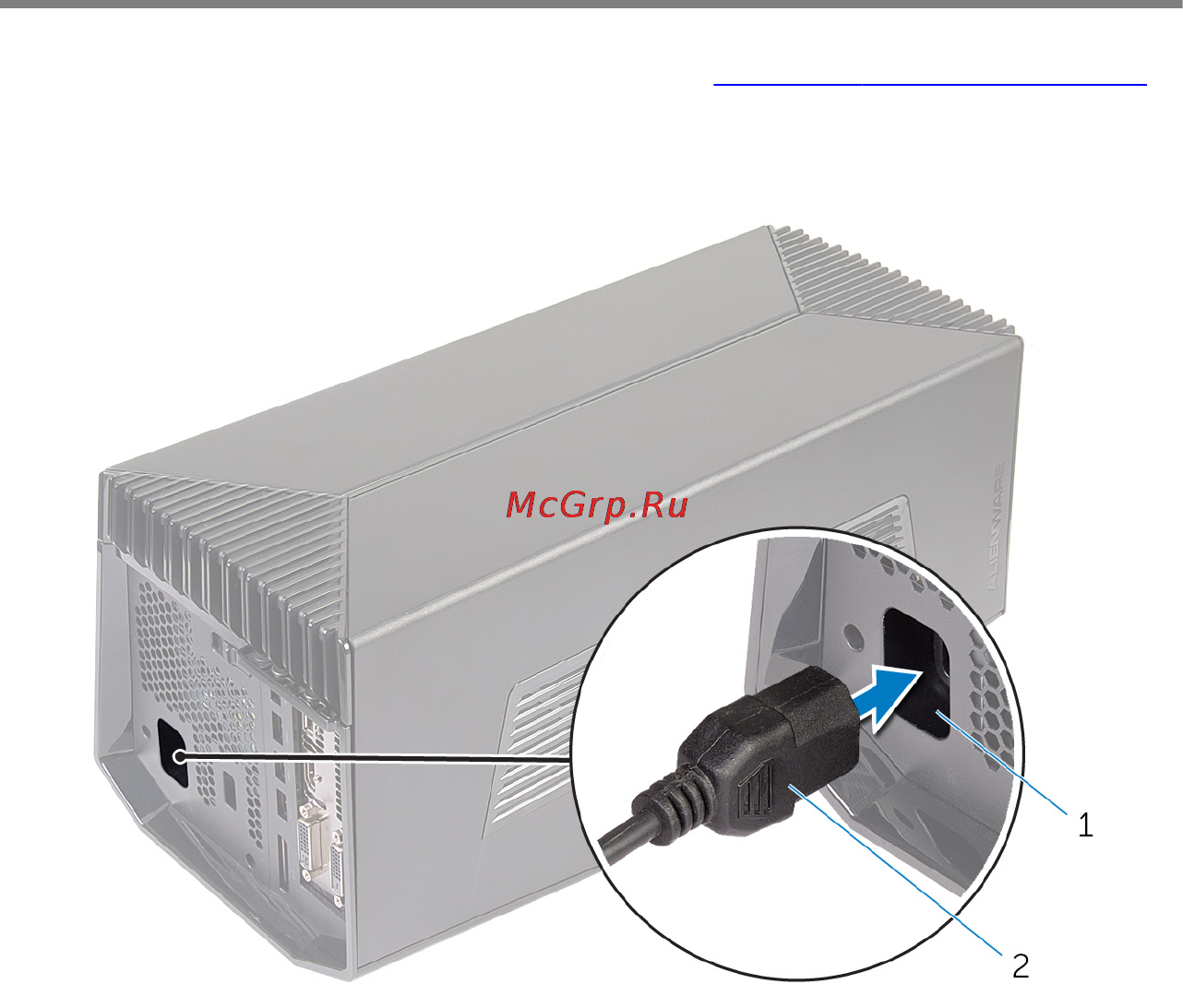 Dell Alienware Graphics Amplifier [26/37] Подключение графического усилителя alienware