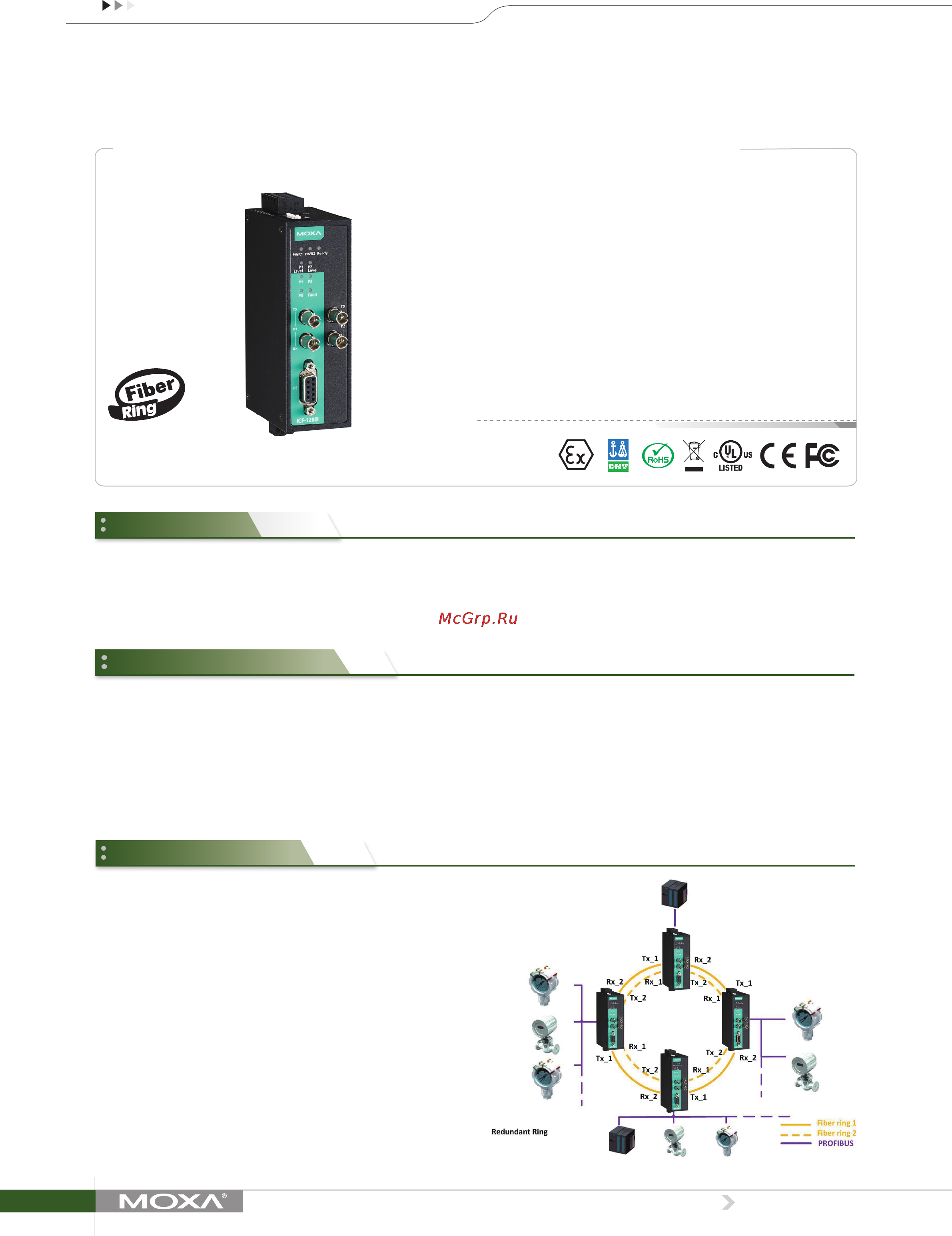 Moxa ICF-1280I-M-ST-T Технические характеристики онлайн