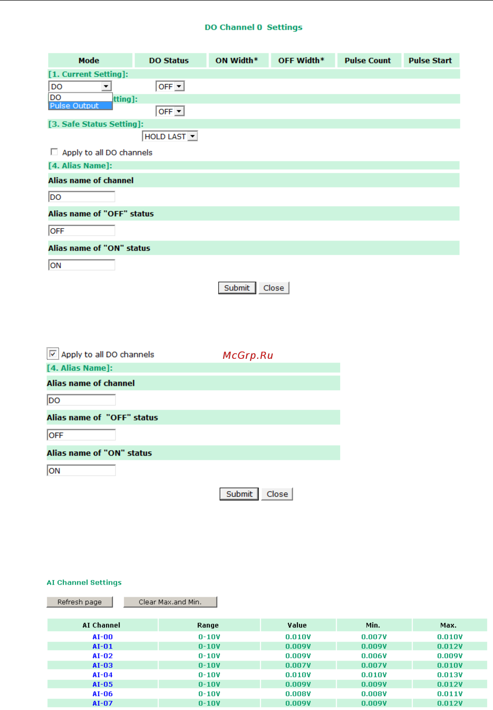 Moxa ioLogik E1260-T [40/115] Iologik e1200 series using the web console