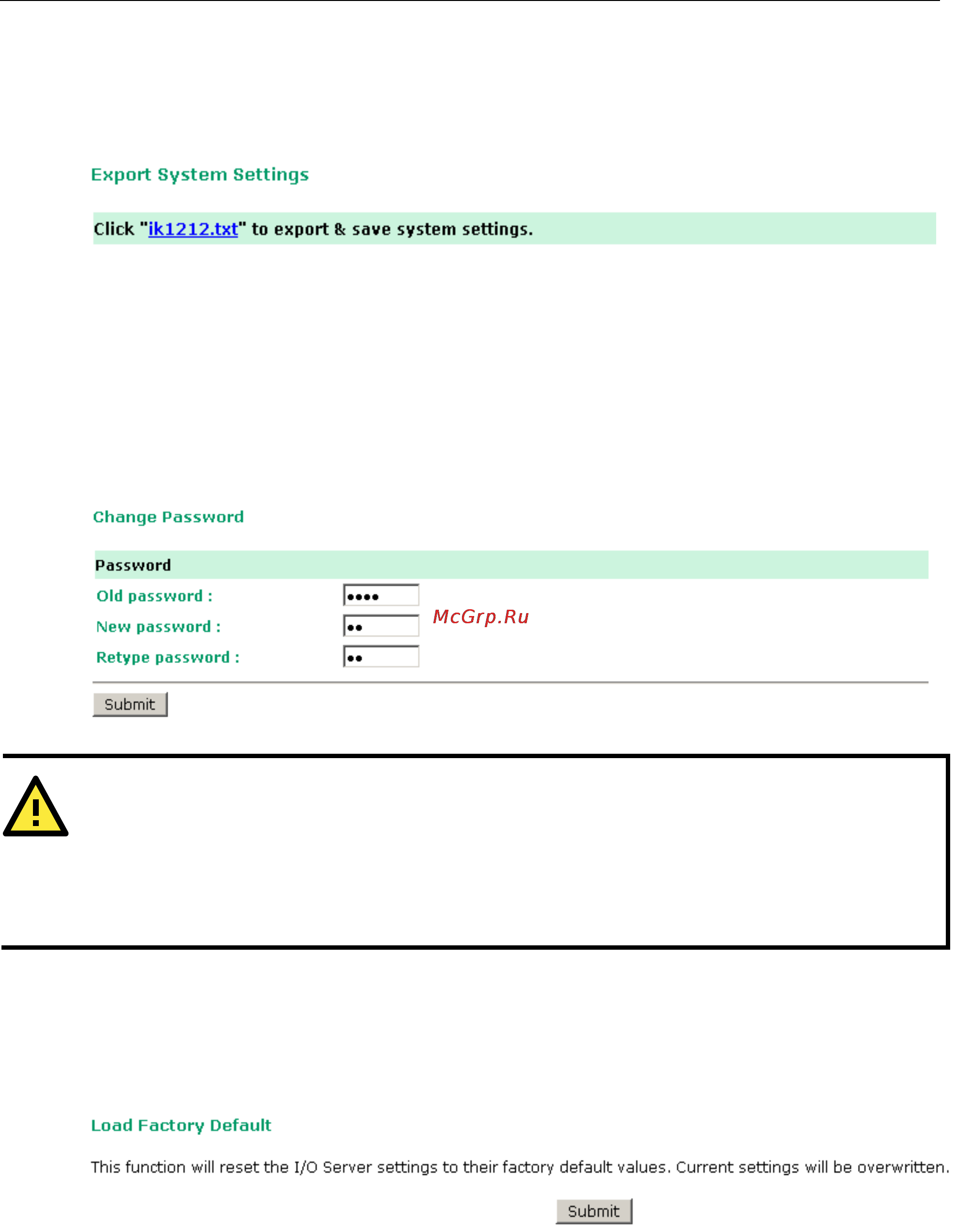 Moxa ioLogik E1210 [57/115] Change password