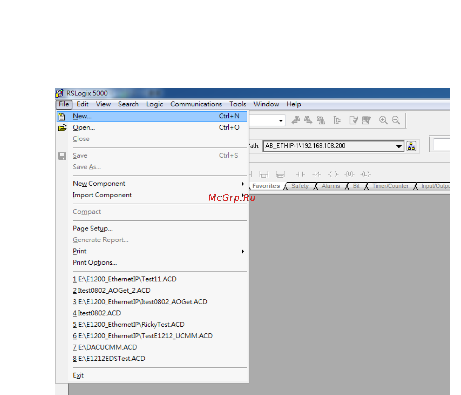 Moxa ioLogik E1240 [79/115] Establishing communication between the iologik e1200 device and the allen bradley plc