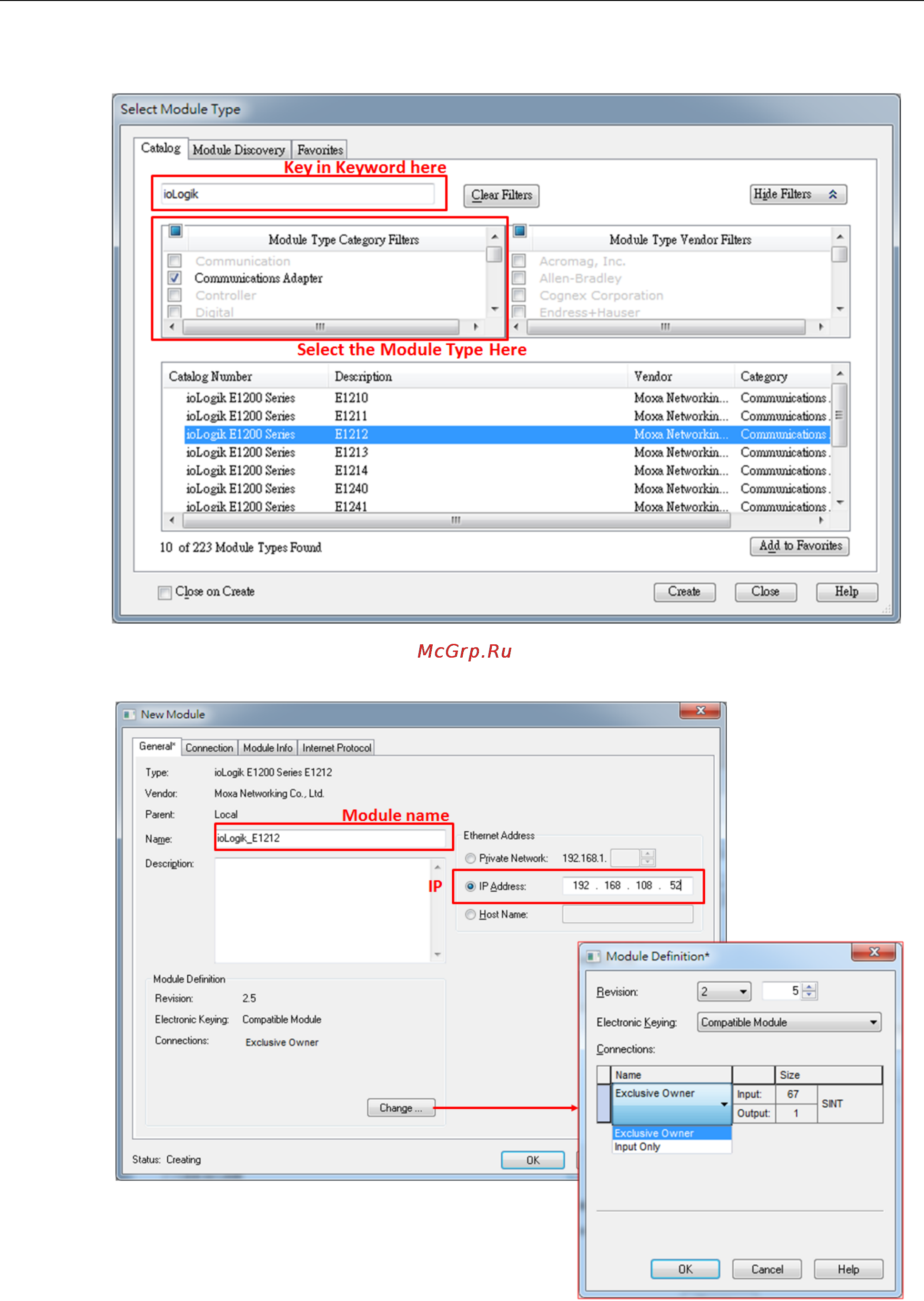 Moxa ioLogik E1241-T [82/115] Iologik e1200 series how to connect the iologik e1200 to an allen bradley plc