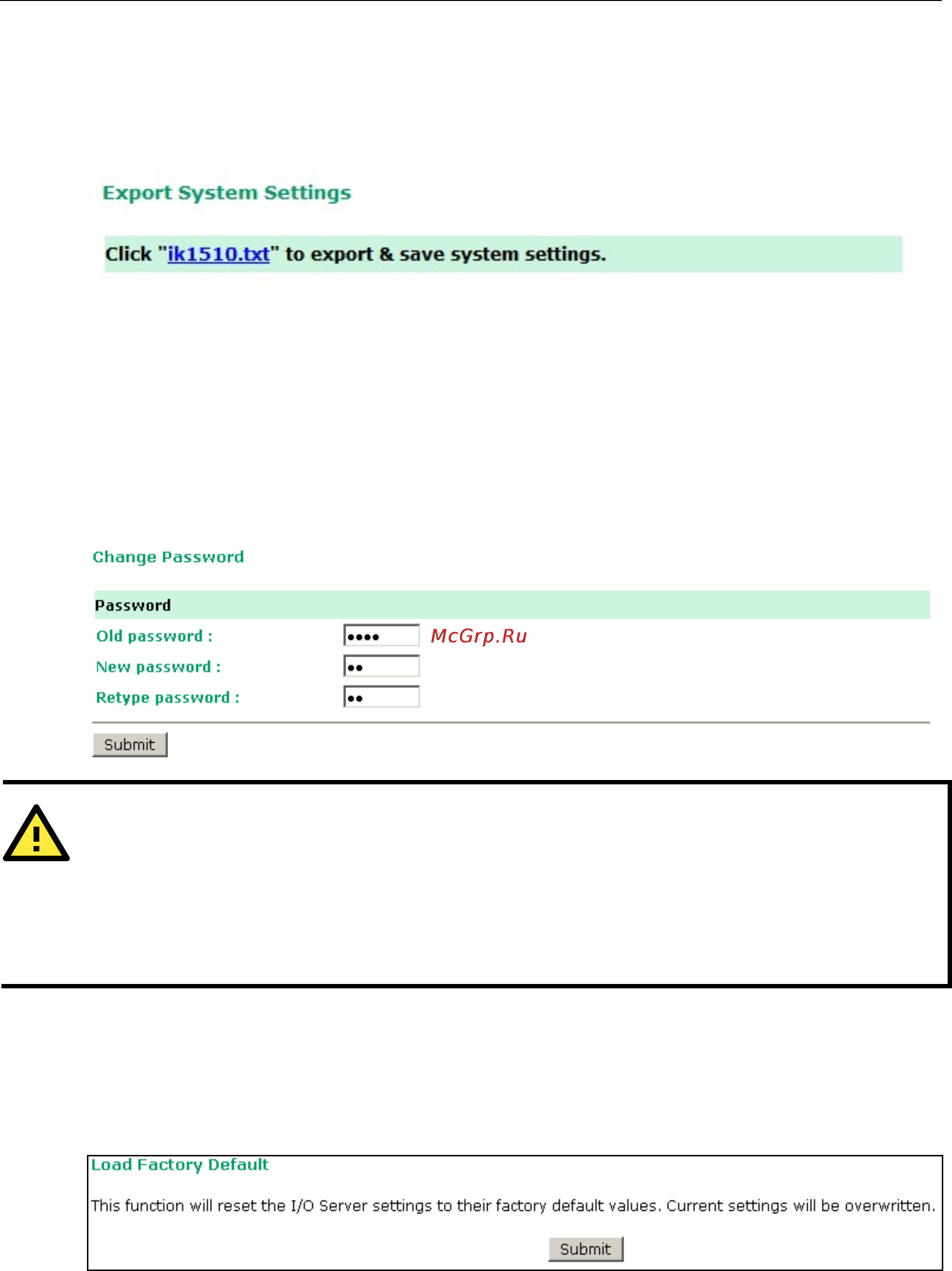 Moxa ioLogik E1510-M12-T [30/62] Export system configuration settings
