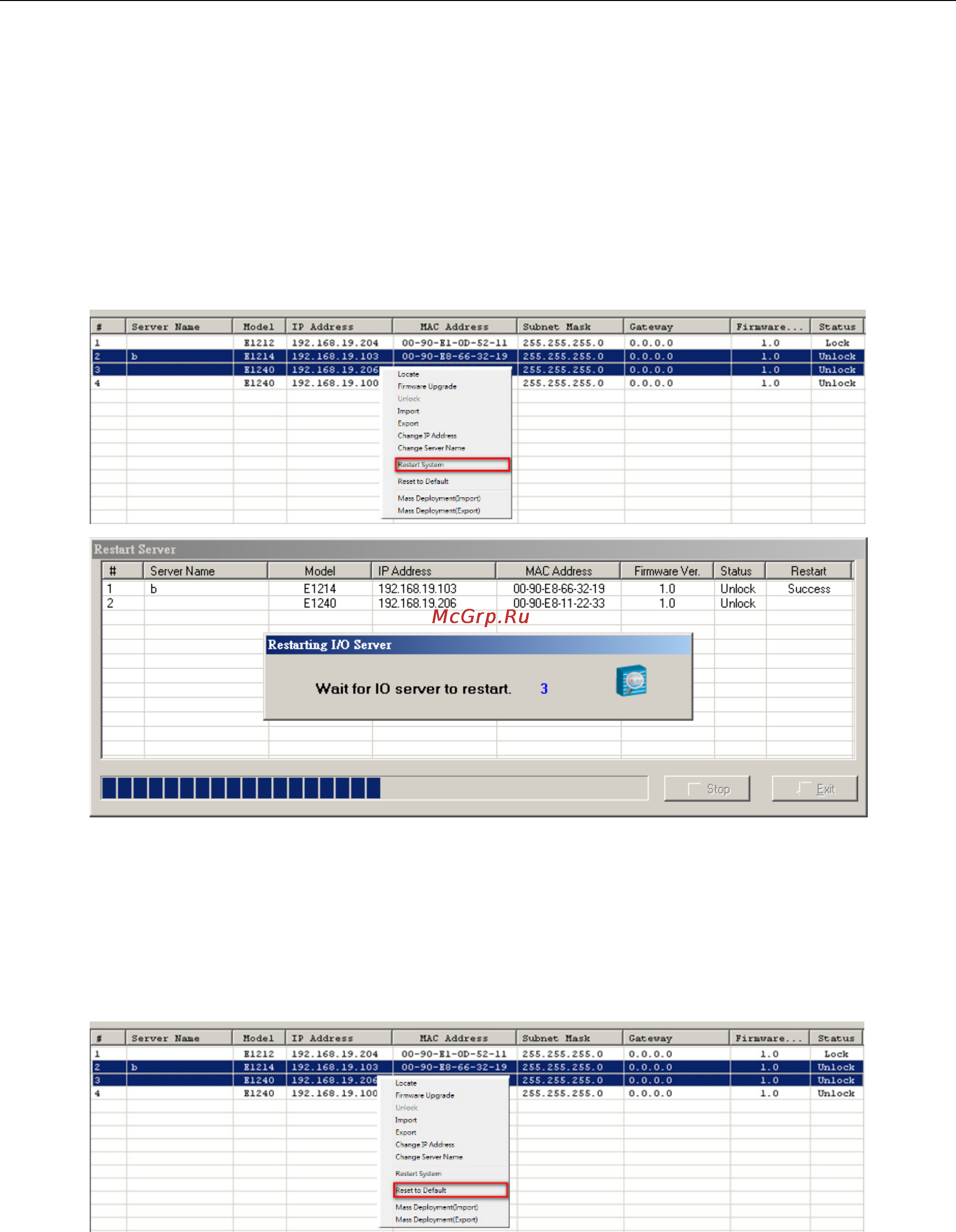 Moxa ioLogik E1512-M12-T [39/62] Restart system