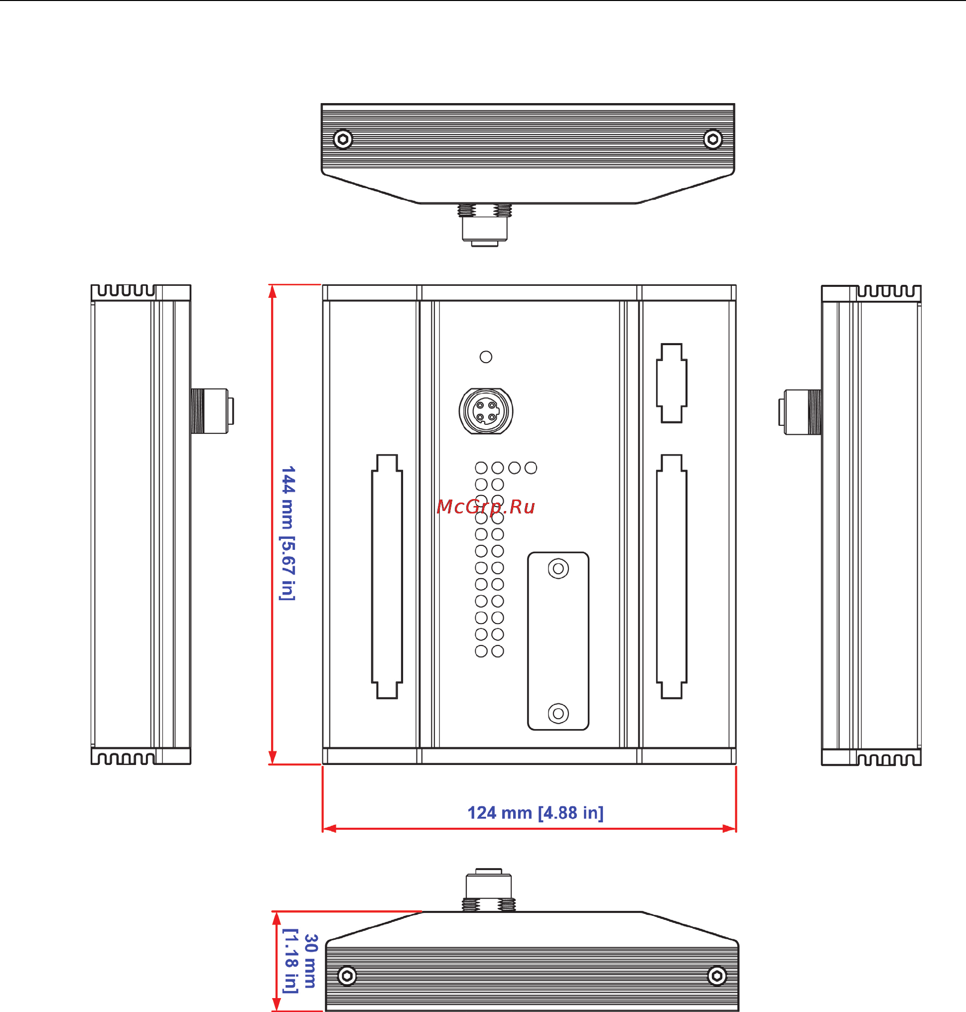 Moxa ioLogik E1510-M12-CT-T [9/62] Physical dimensions