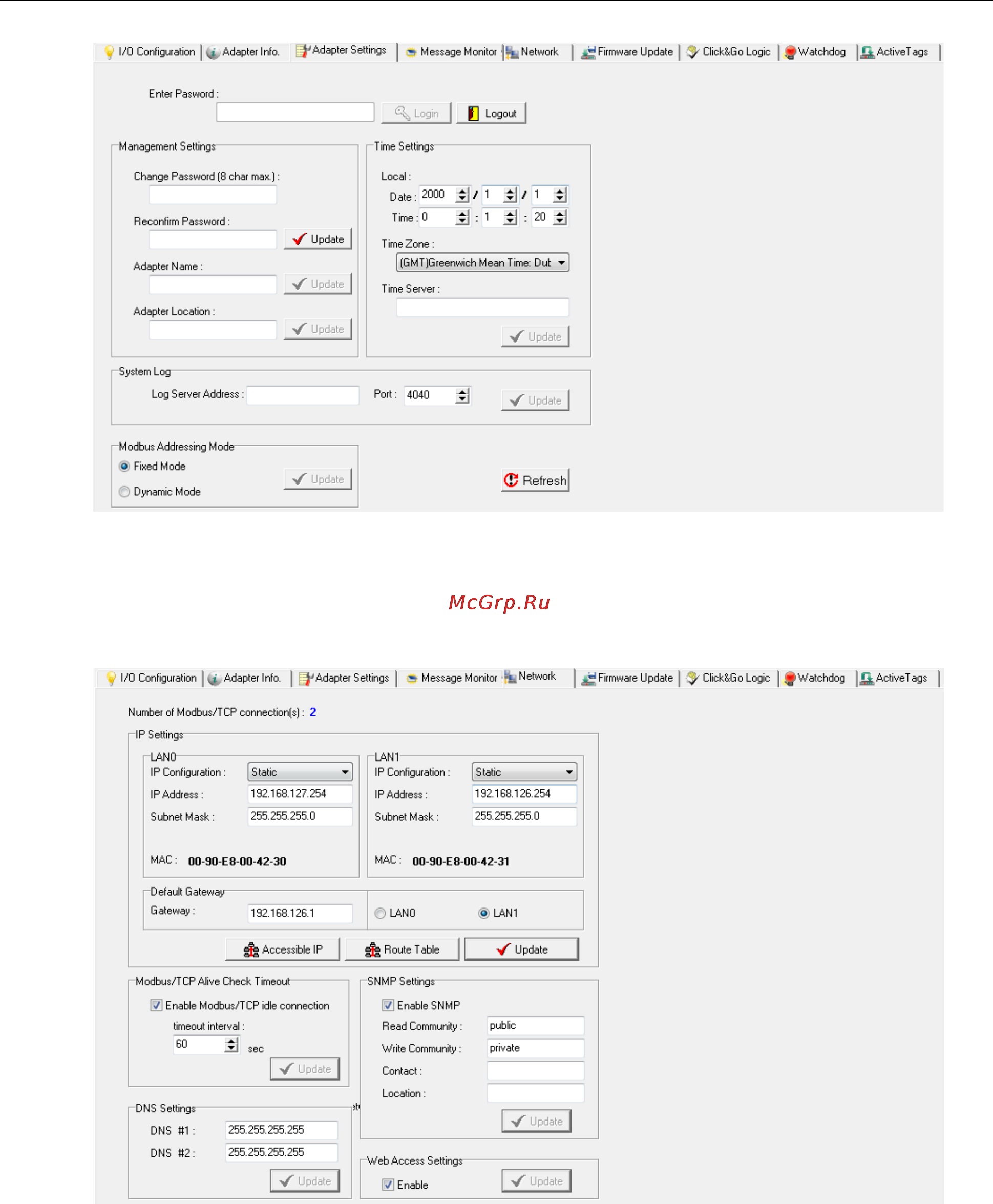 Moxa NA-4020 [35/94] Network tab administrator