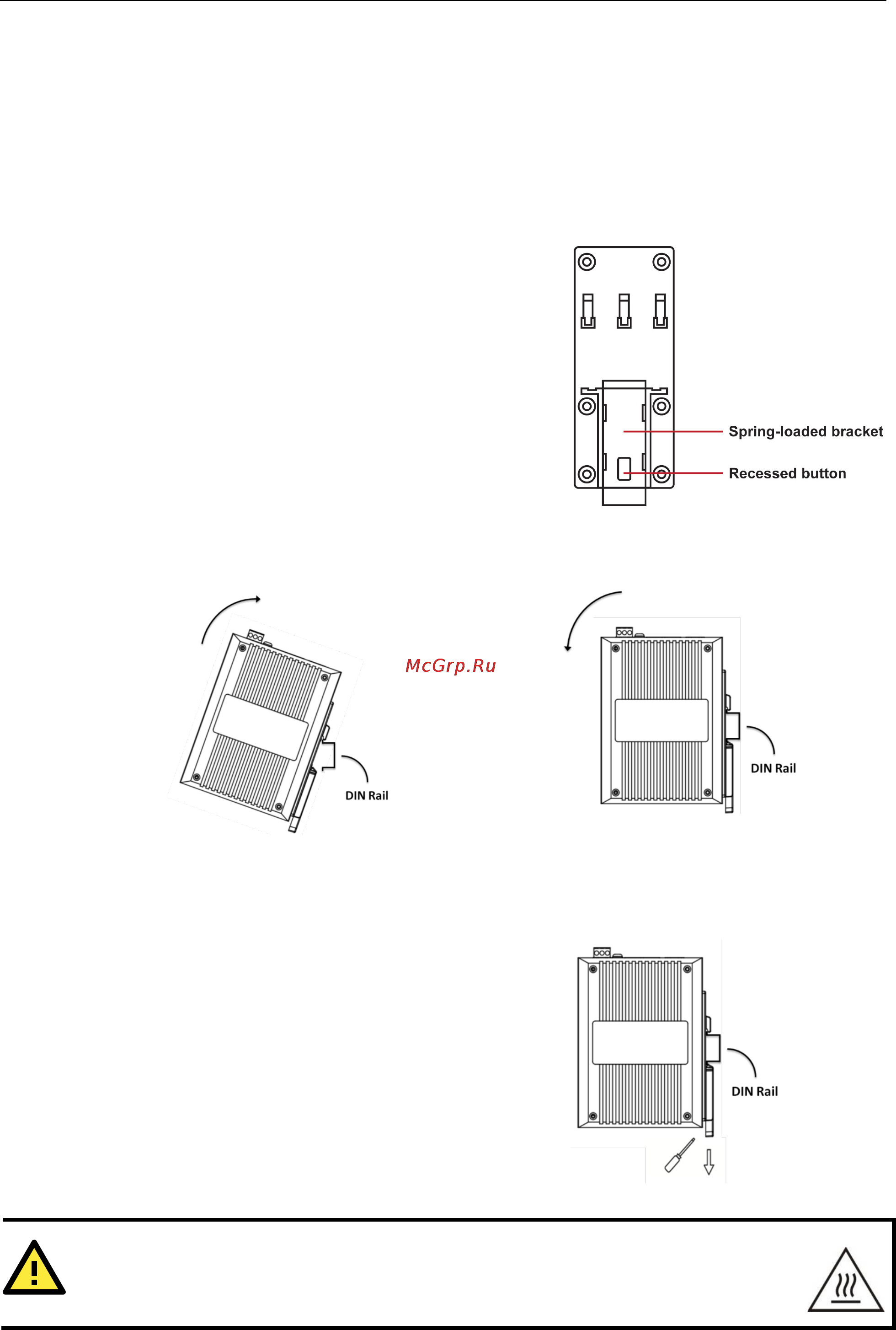 Moxa ioLogik 2542 [16/88] Installing the iologik 2500 on a din rail