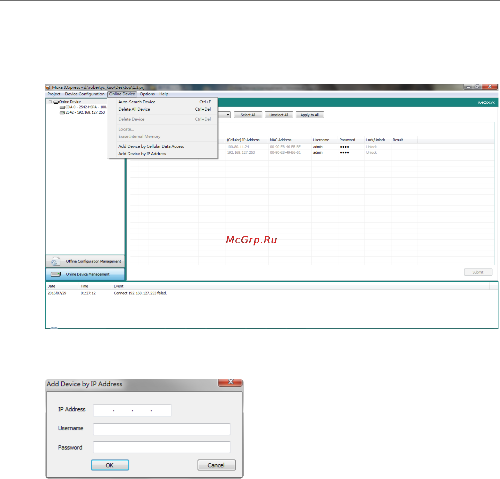 Moxa ioLogik 2542 [59/88] Adding devices manually