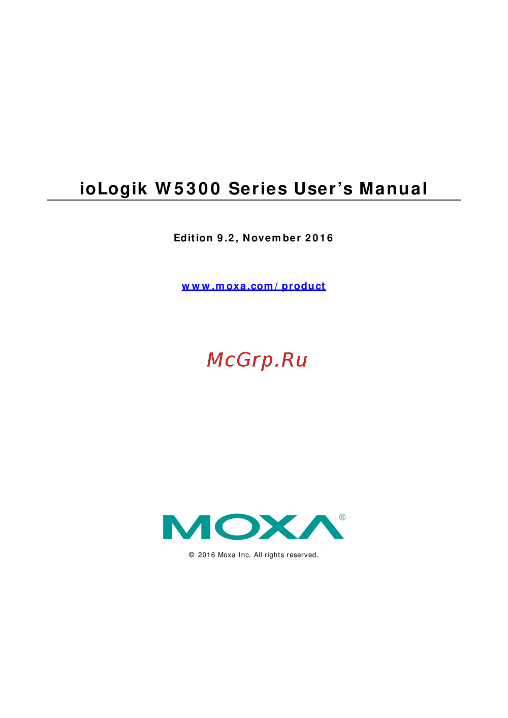 Moxa ioLogik W5340-T Инструкция по эксплуатации