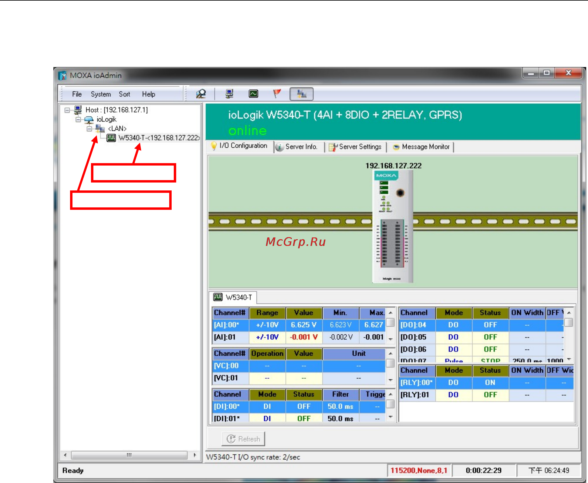 Moxa ioLogik W5312-T [114/194] Expanding input output channels