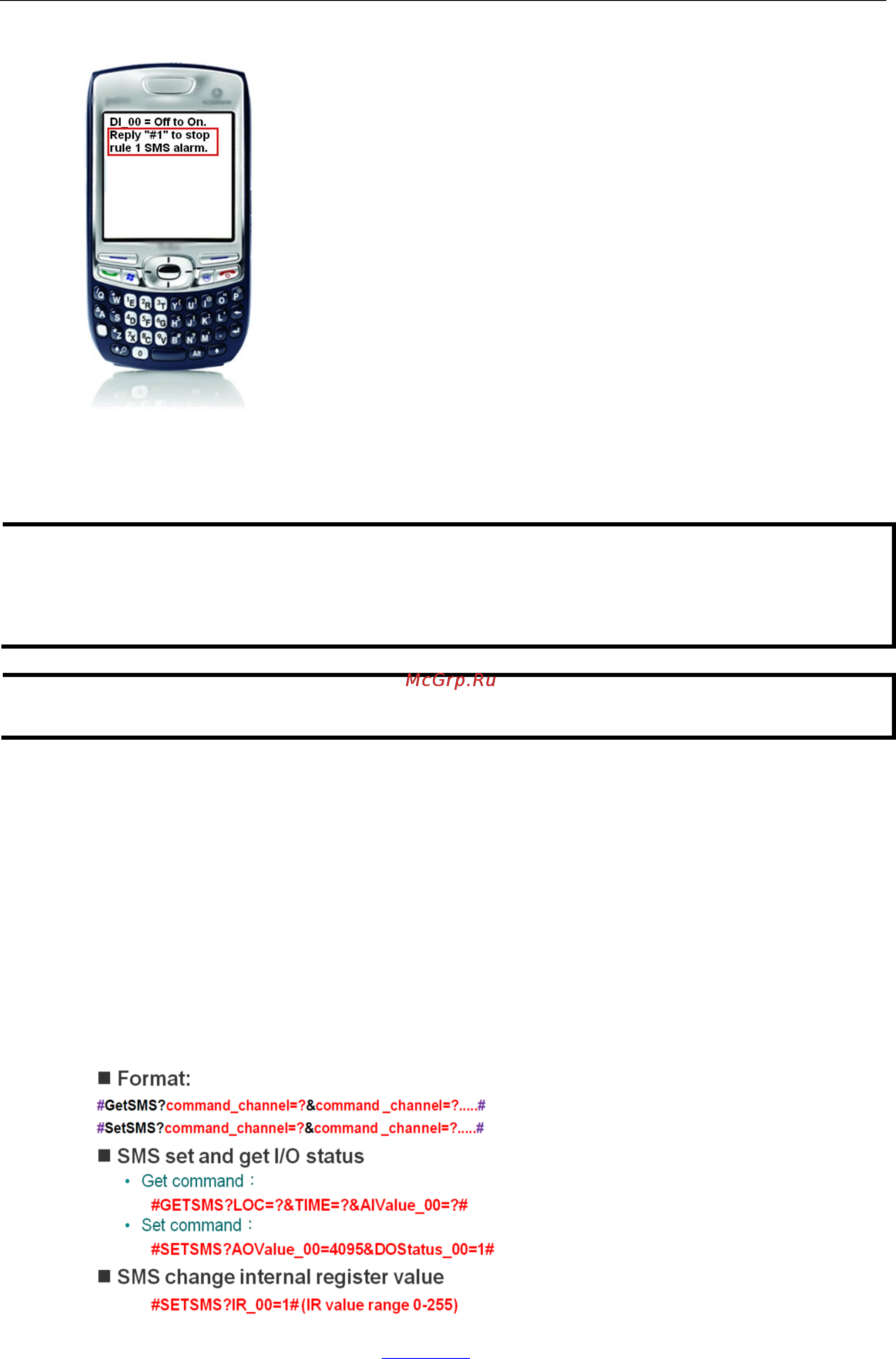 Moxa ioLogik W5340-HSPA-T [134/194] Sms commands for monitoring and control