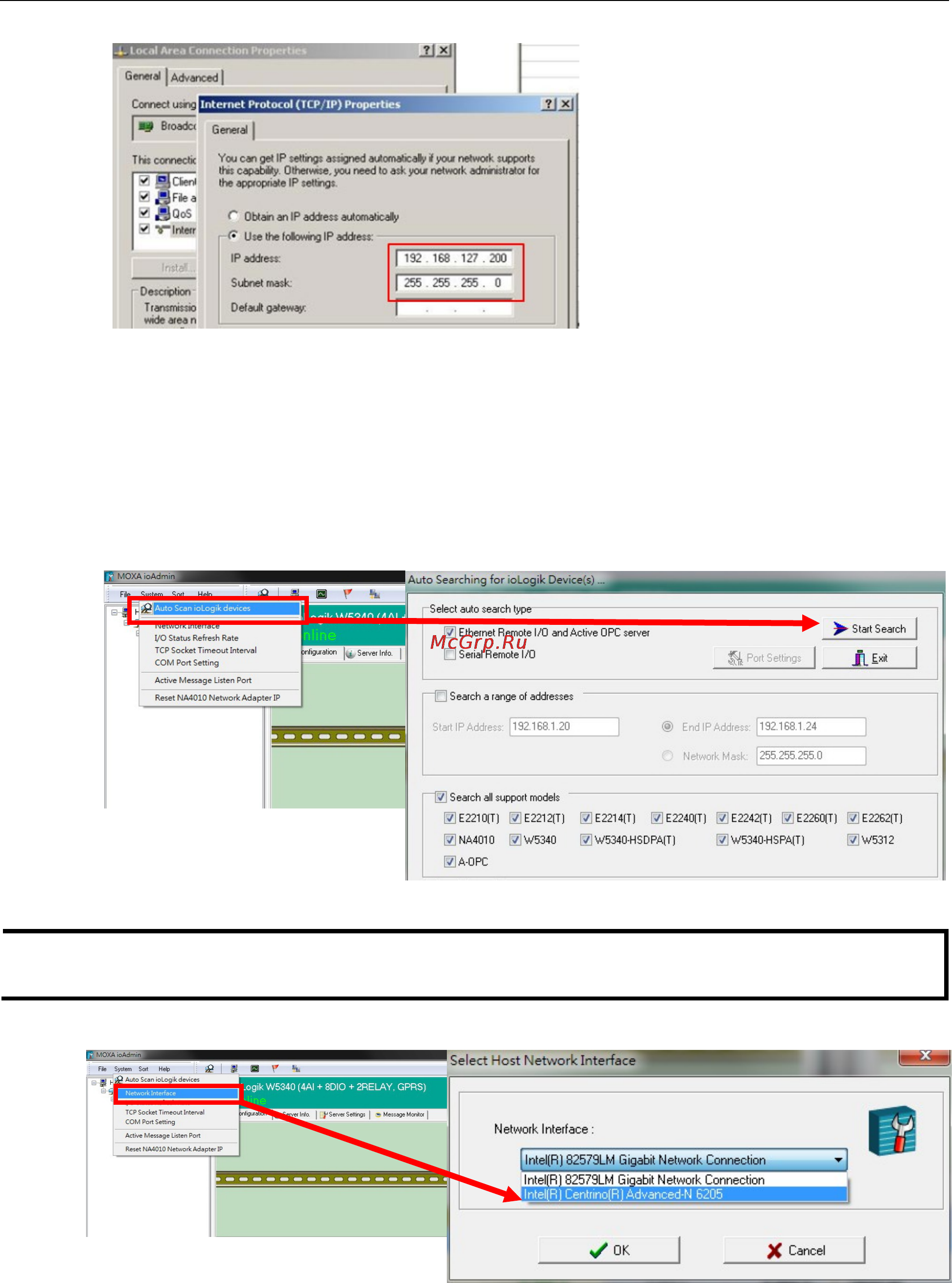 Moxa ioLogik W5312-T [18/194] Activating ioadmin and connecting to the iologik