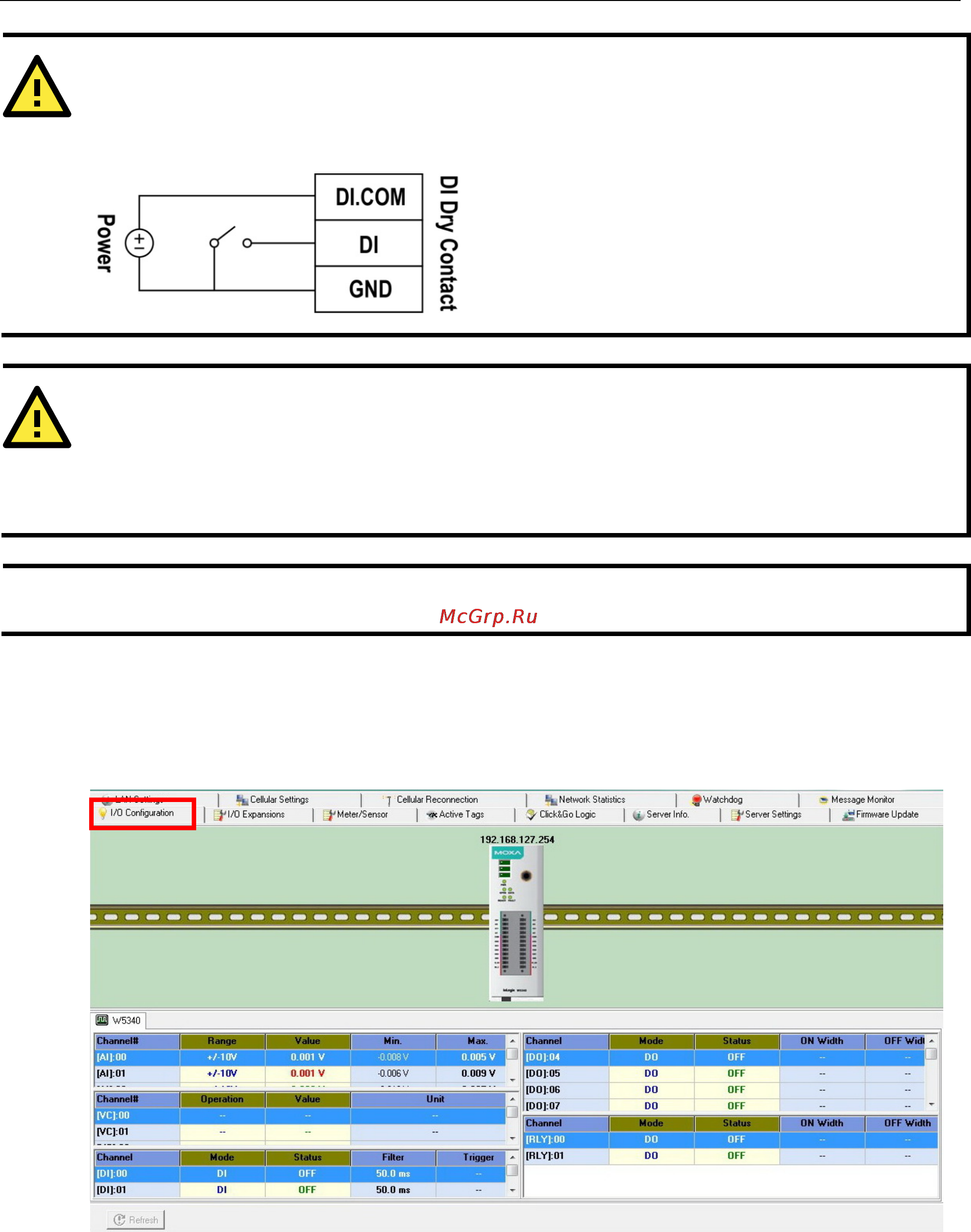 Moxa ioLogik W5312-T [23/194] Testing i o devices