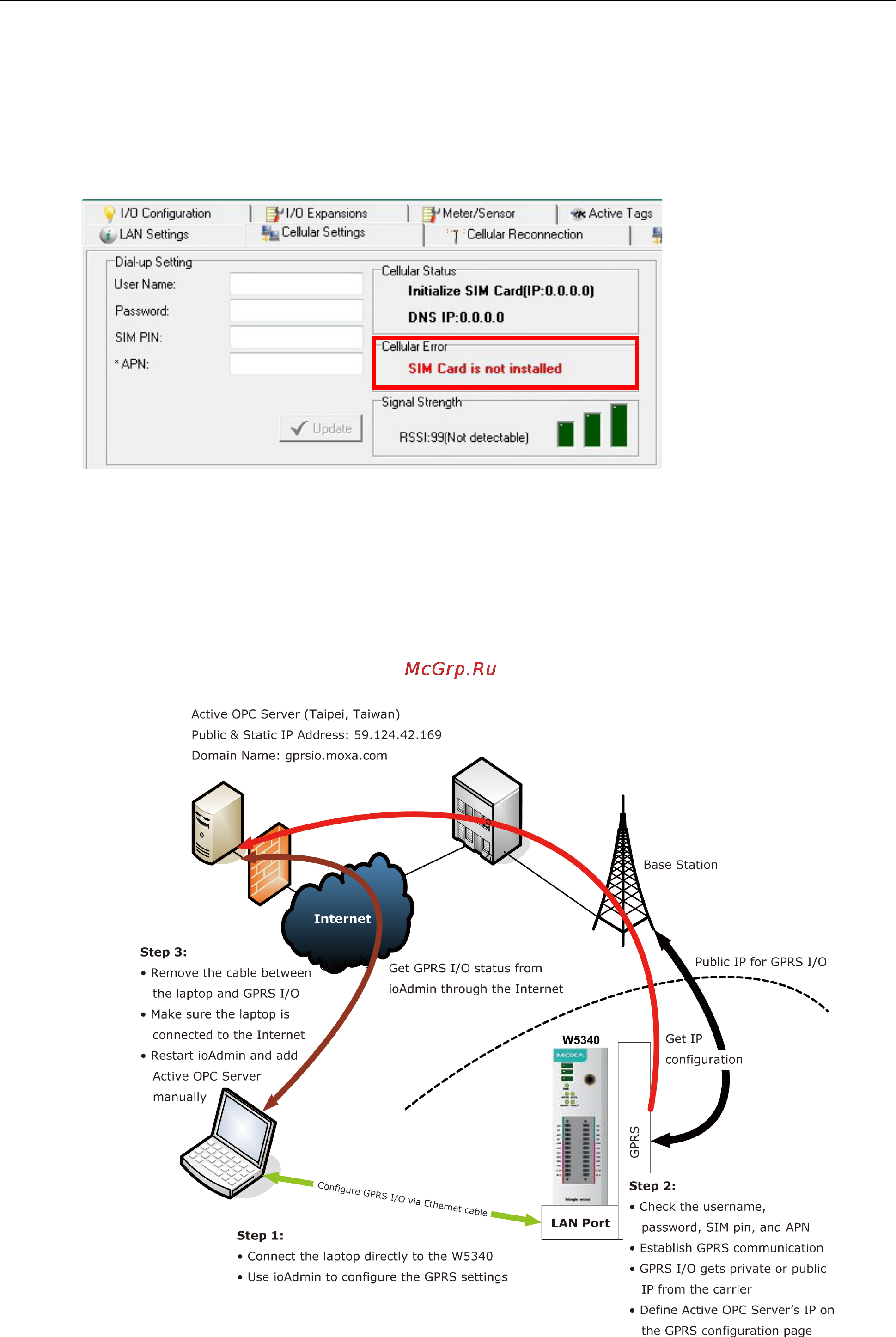 Moxa ioLogik W5312-T [25/194] Connecting the iologik w5300 to a cellular network