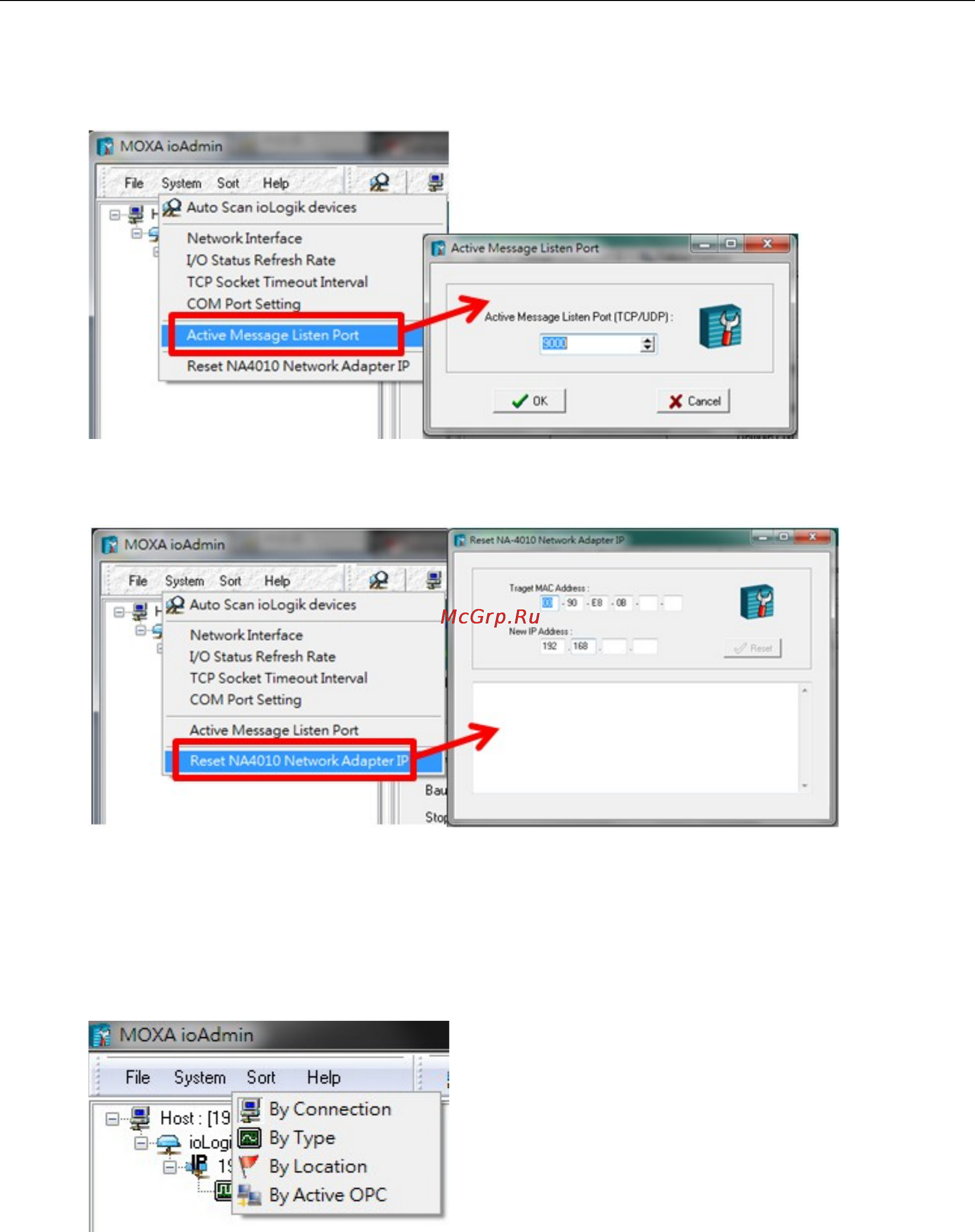 Moxa ioLogik W5340 [34/194] Menu bar sort