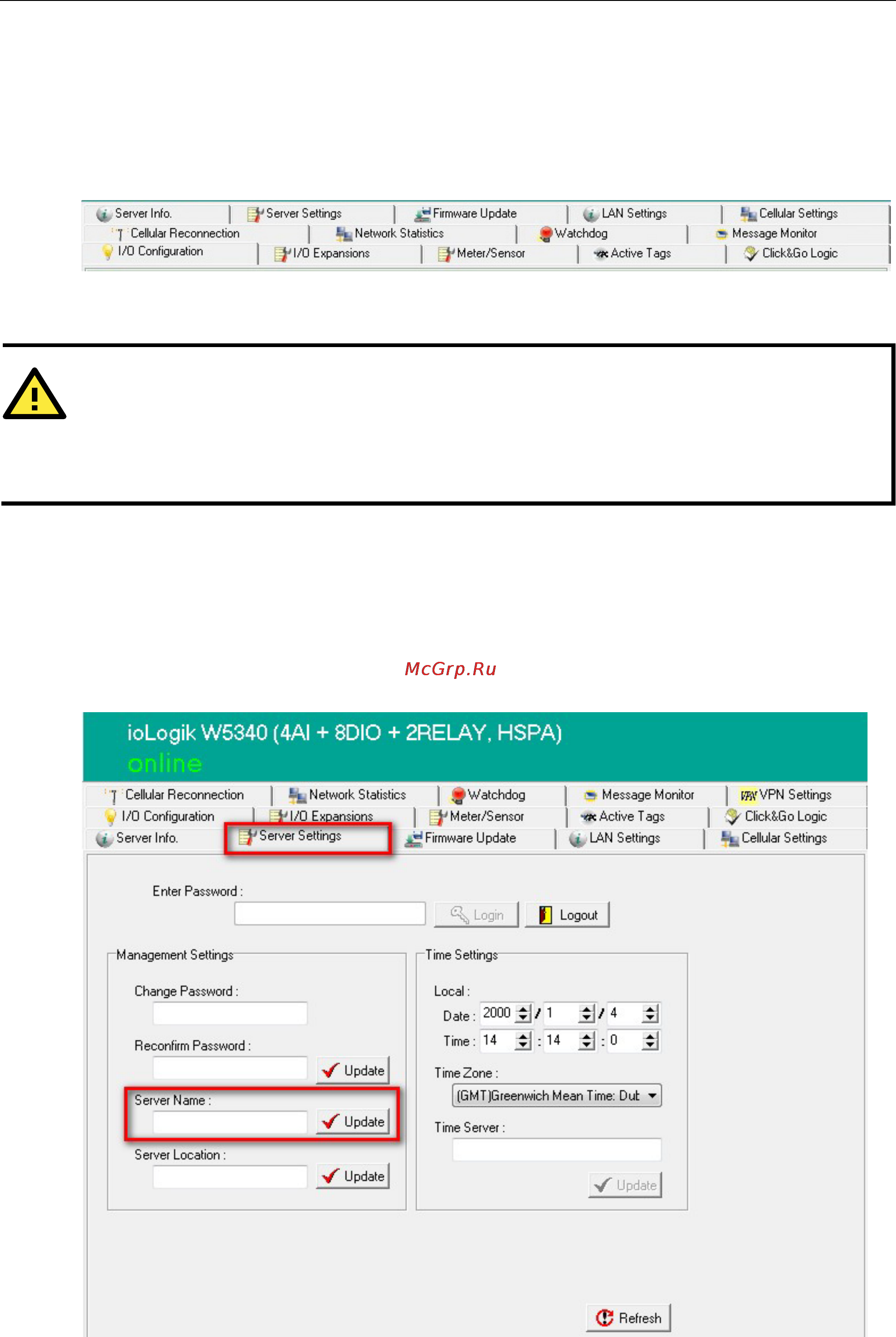 Moxa ioLogik W5312-T [41/194] Ioadmin configuration panels