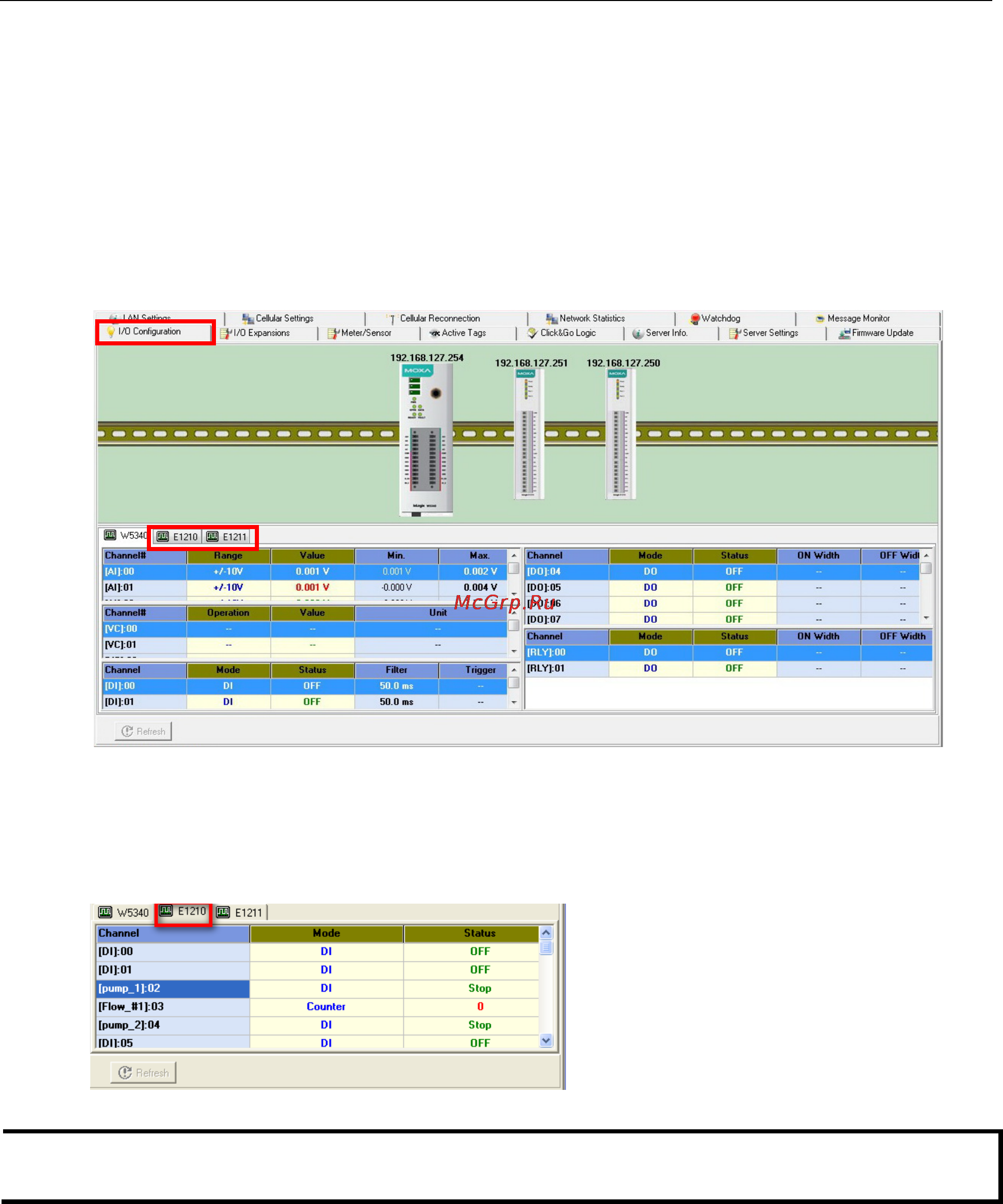 Moxa ioLogik W5340-T [55/194] Iologik w5300 the ioadmin utility