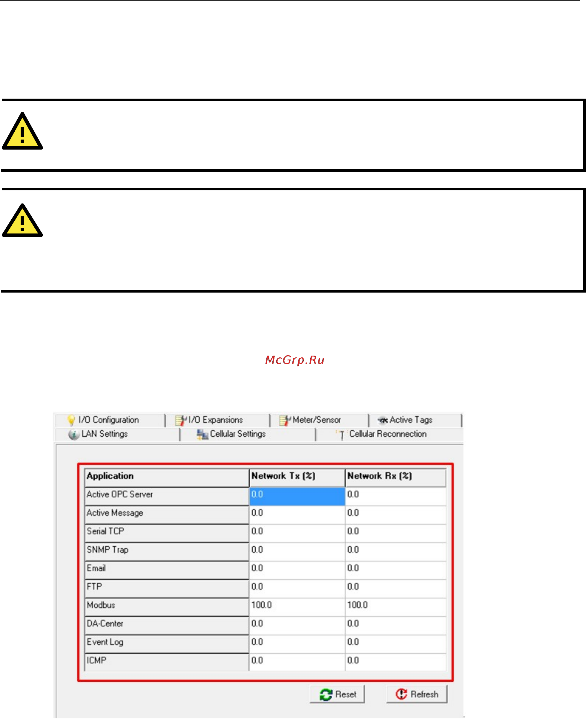 Moxa ioLogik W5340-HSPA-T [70/194] Network statistics