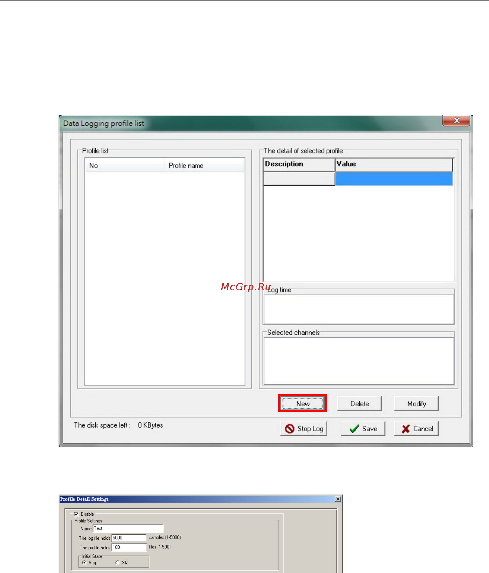 Moxa ioLogik W5312 [86/194] Data logging profile list