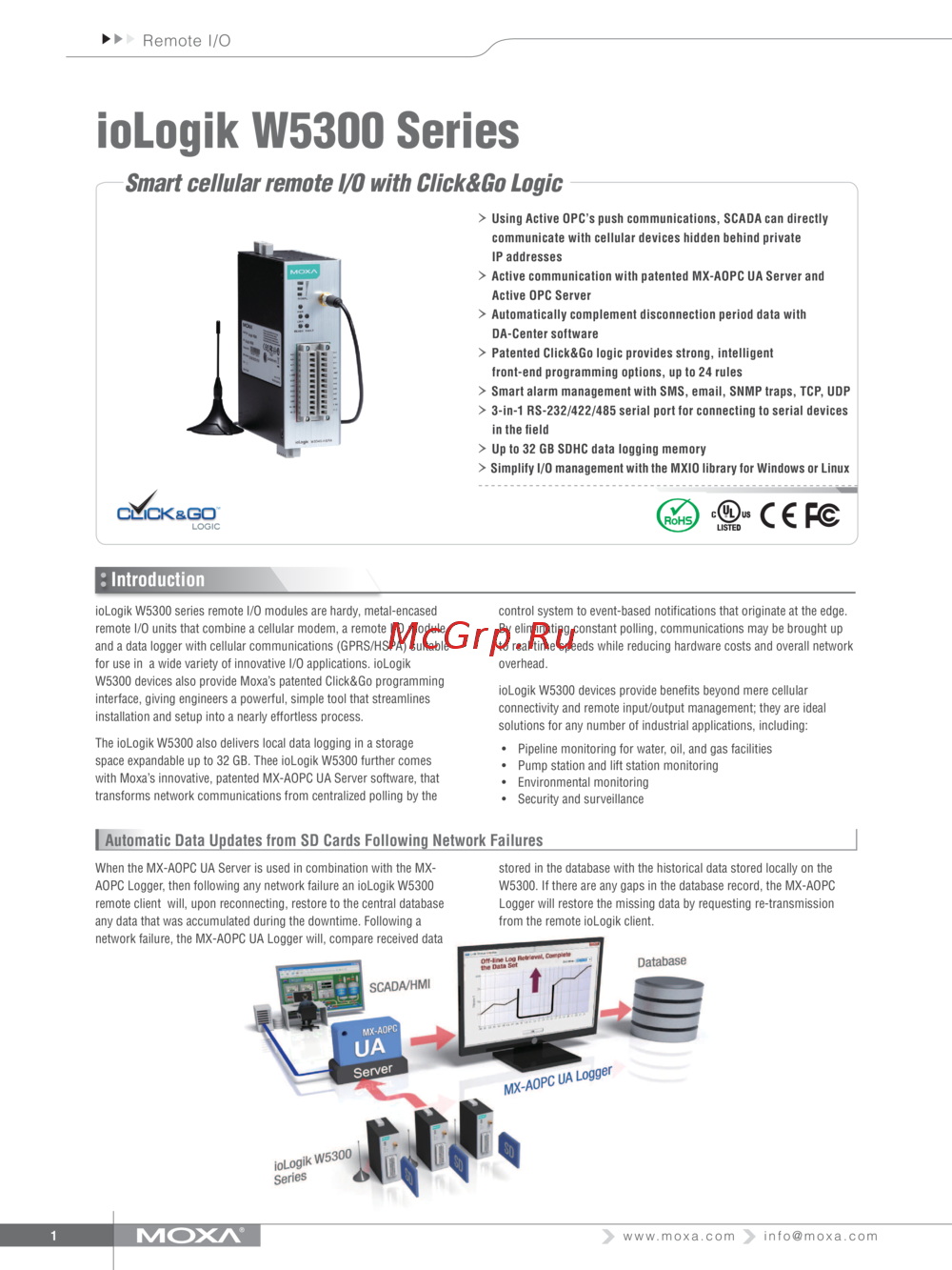 Moxa ioLogik W5340-T Технические характеристики