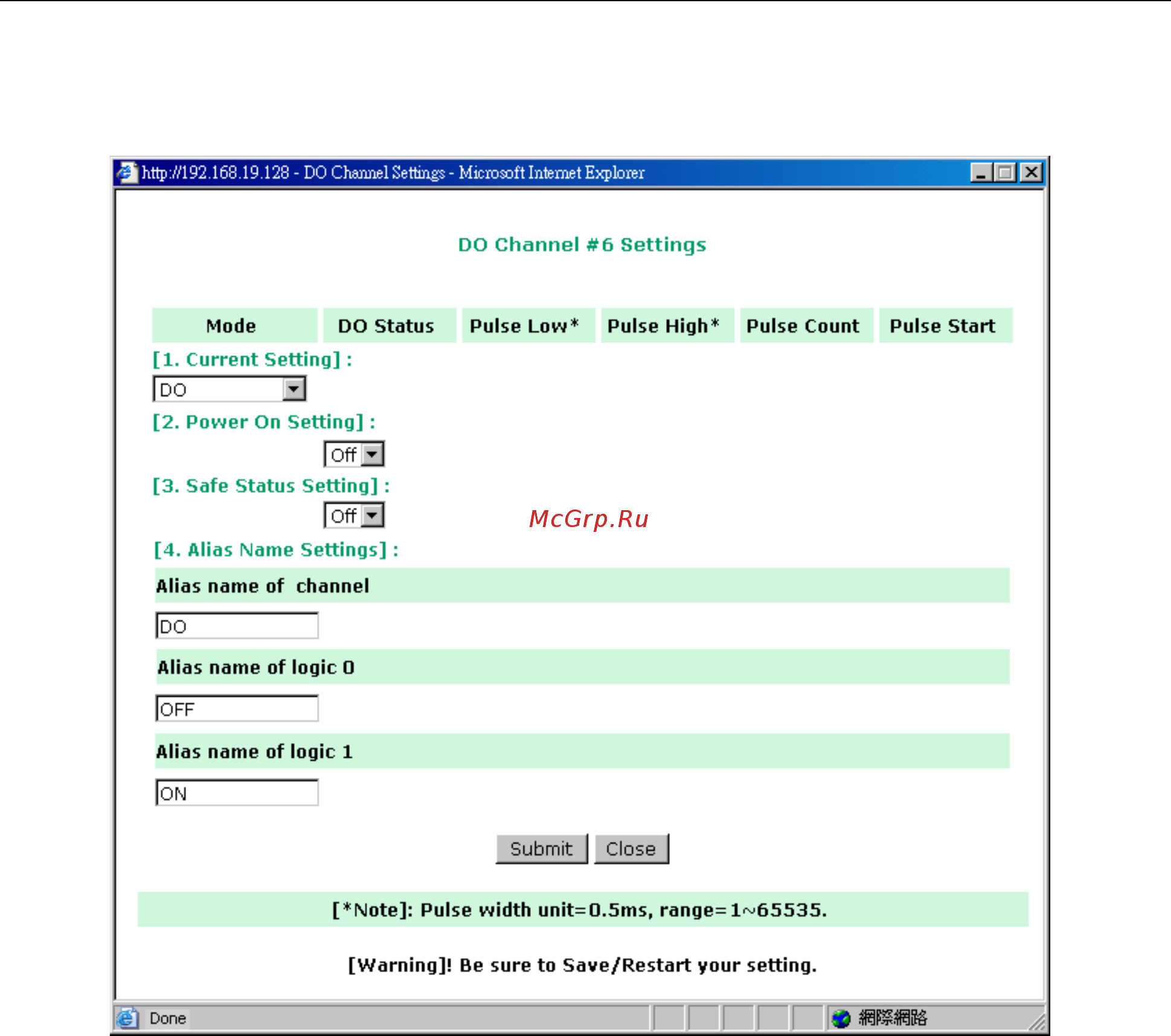 Moxa ioLogik E2262 [109/263] Iologik e2200 series using the web console
