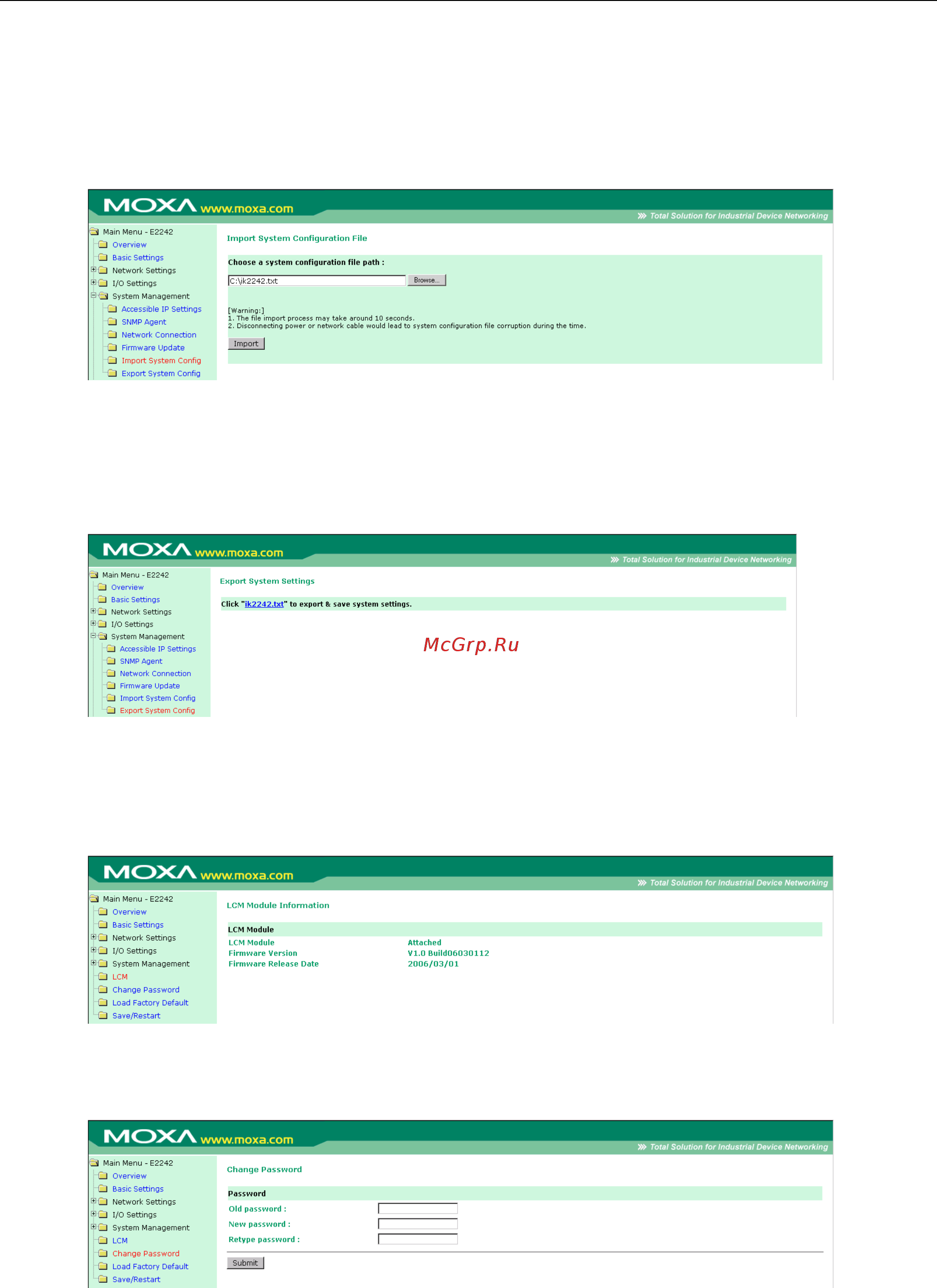 Moxa ioLogik E2260 [117/263] Iologik e2200 series using the web console