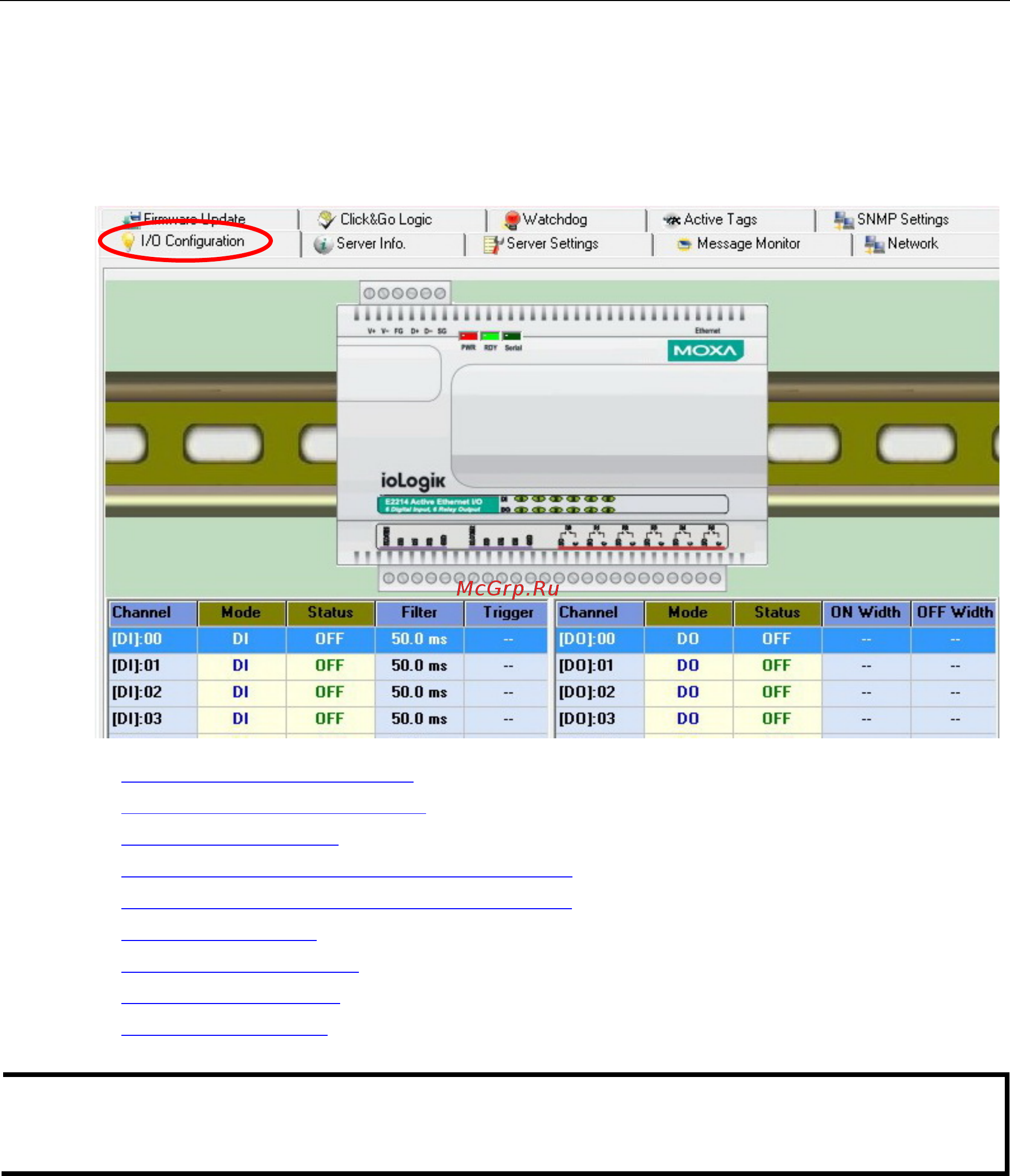 Moxa ioLogik E2242 [46/263] I o configuration tab administrator