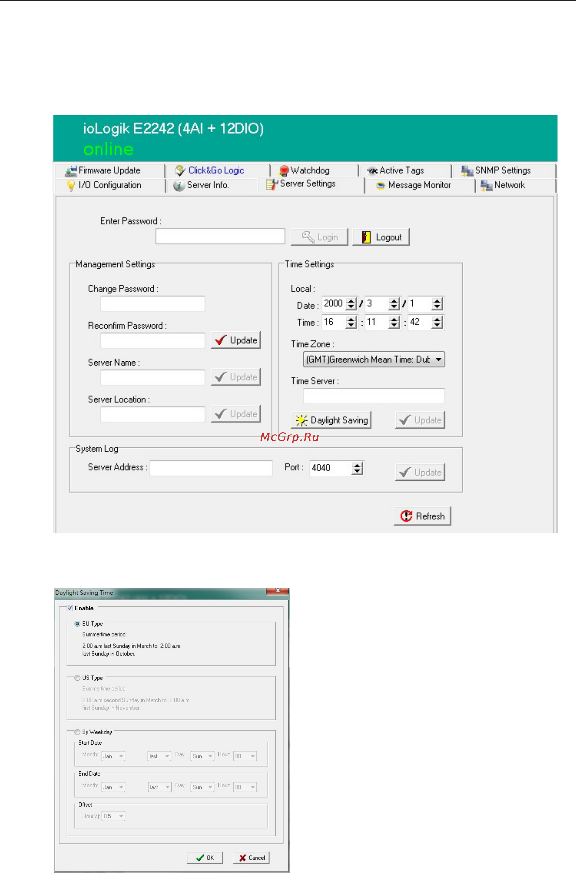Moxa ioLogik E2214-T [59/263] Server settings tab administrator