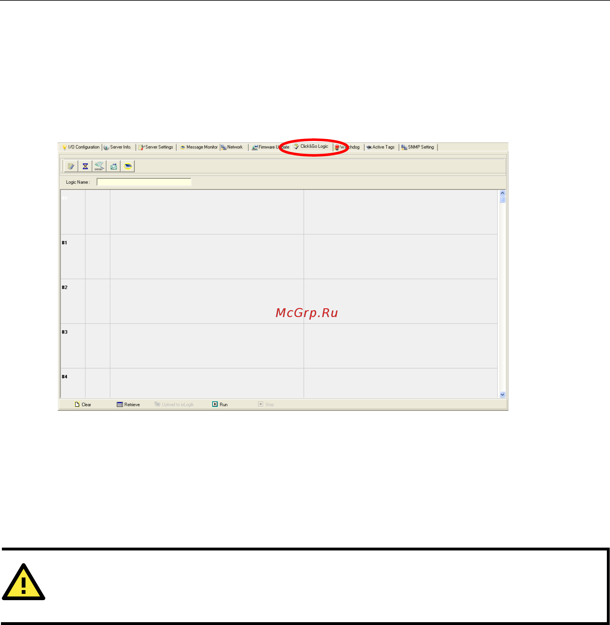 Moxa ioLogik E2210-T [63/263] Click go logic tab