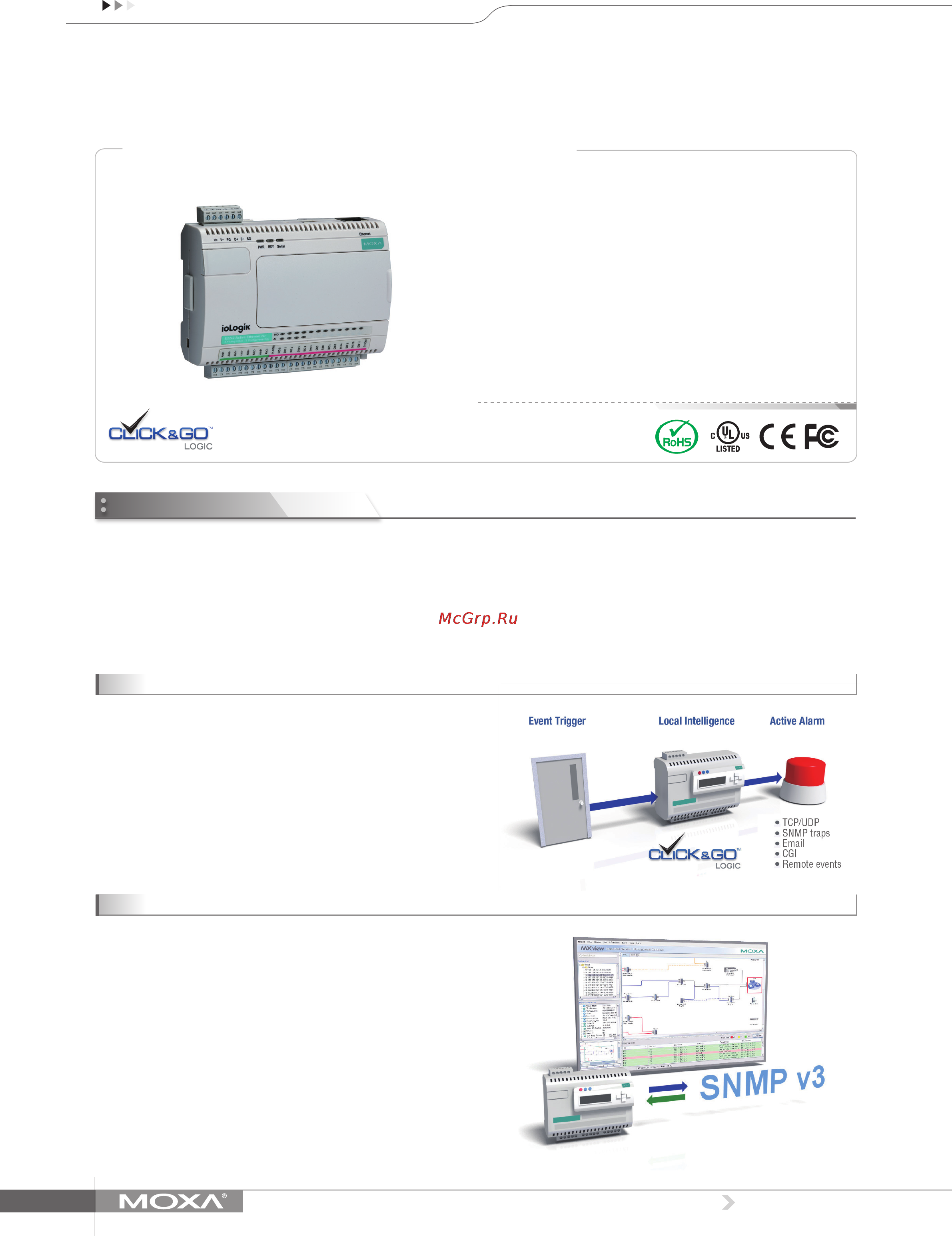 Moxa ioLogik E2210 Технические характеристики онлайн