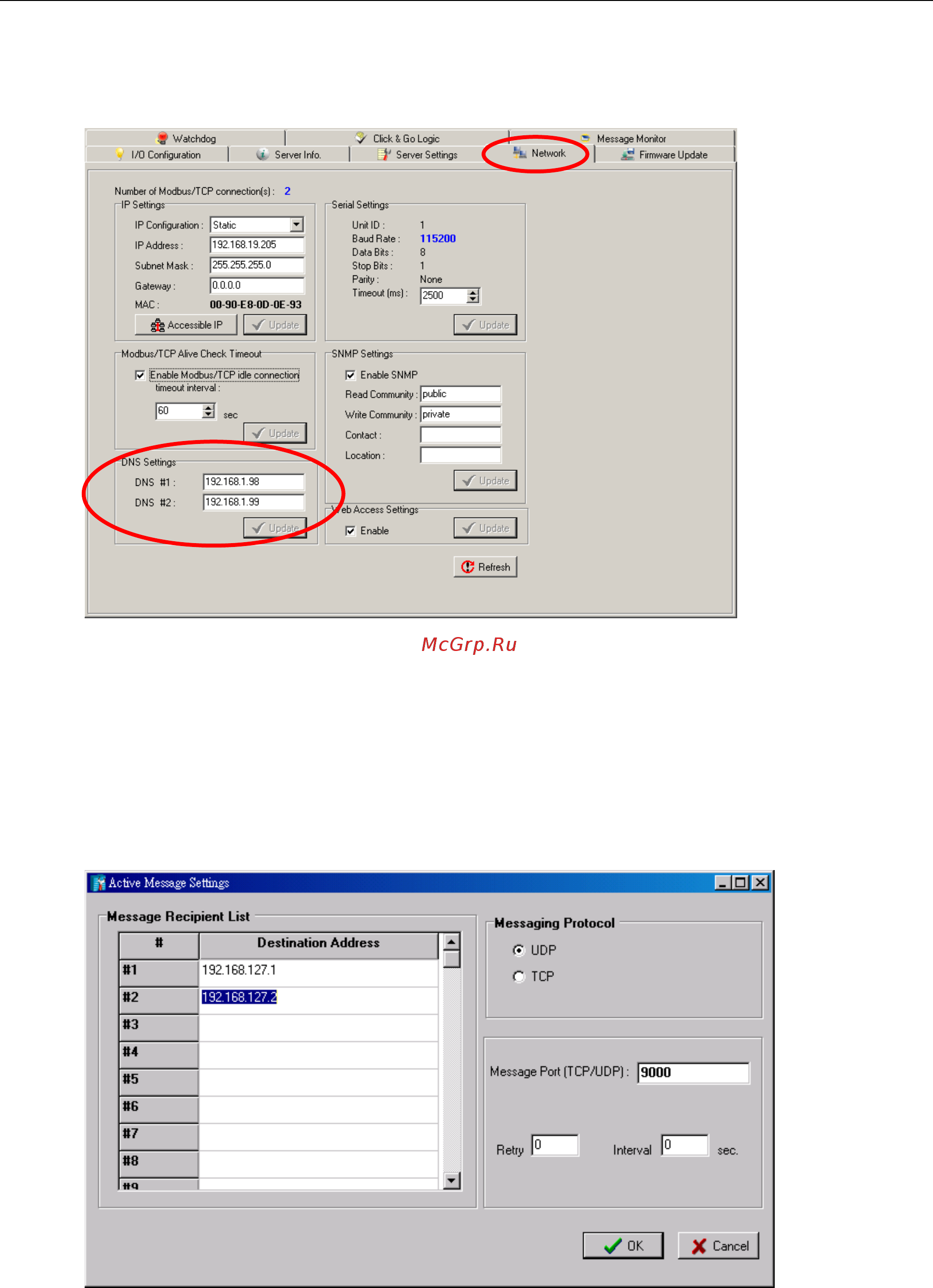 Moxa ioLogik E2240 [28/90] Active message server