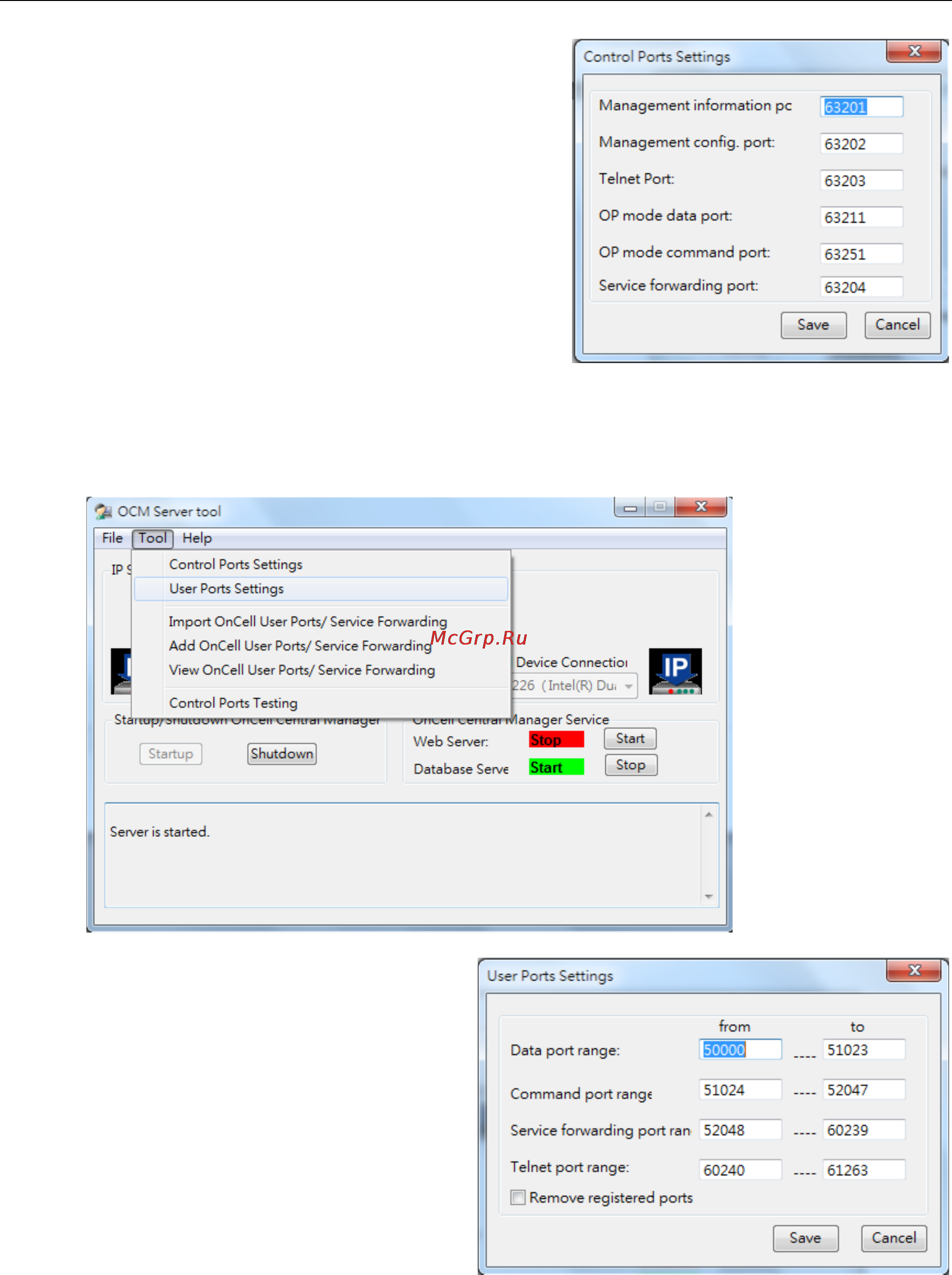 Moxa OnCell 5104-HSPA-T [14/34] User port settings