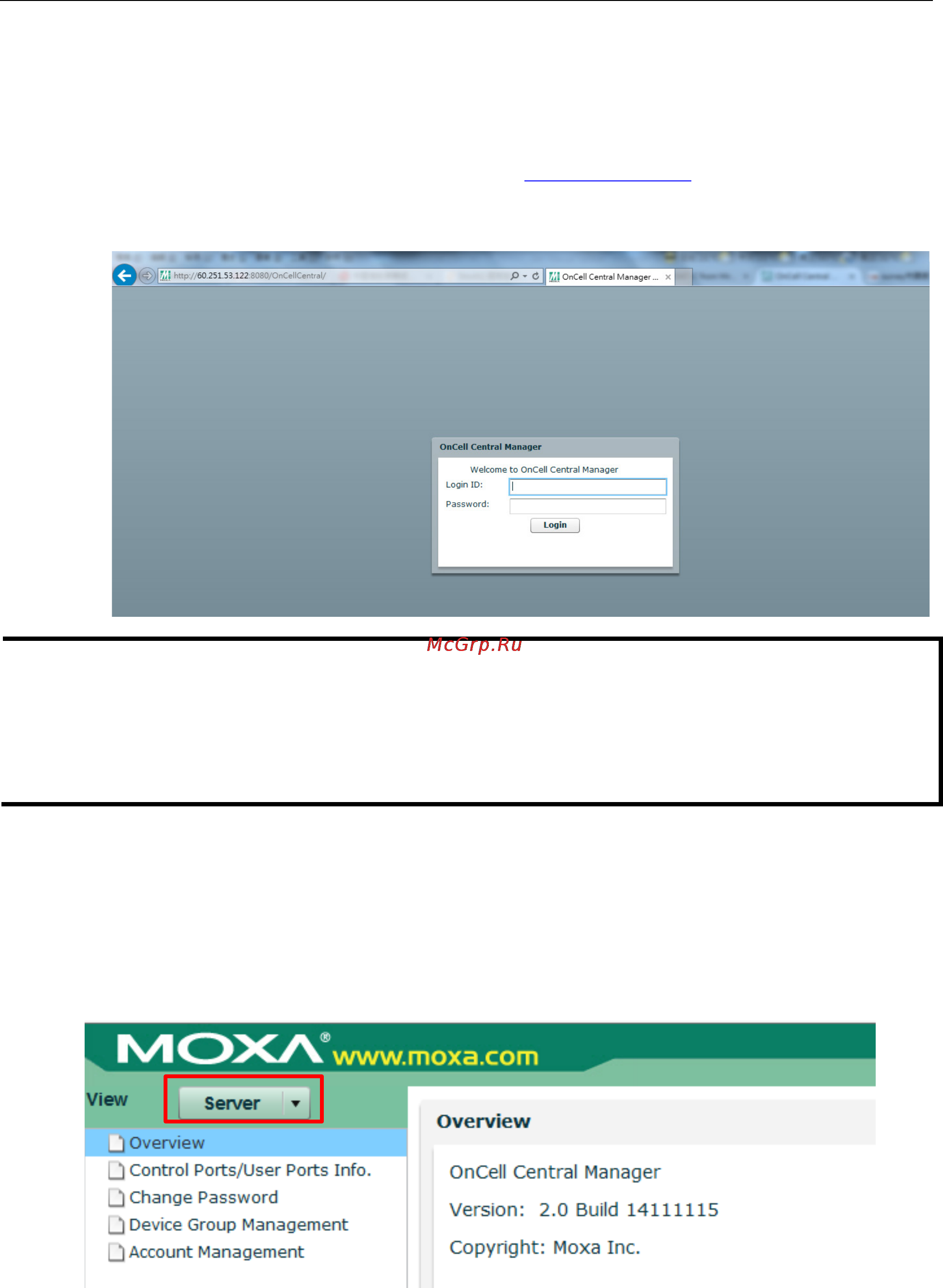 Moxa OnCell G3150-HSPA-T [17/34] Launching oncell central manager