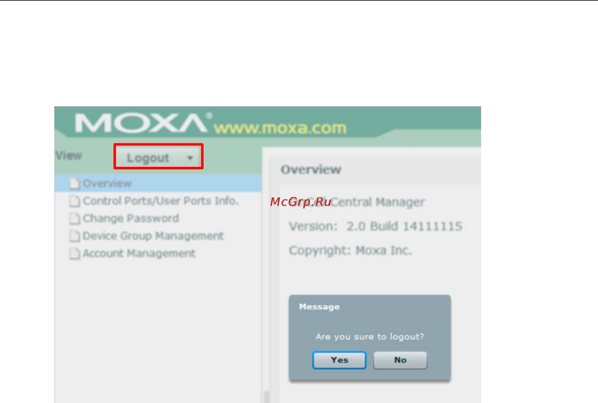 Moxa OnCell G3151 [34/34] Device logout