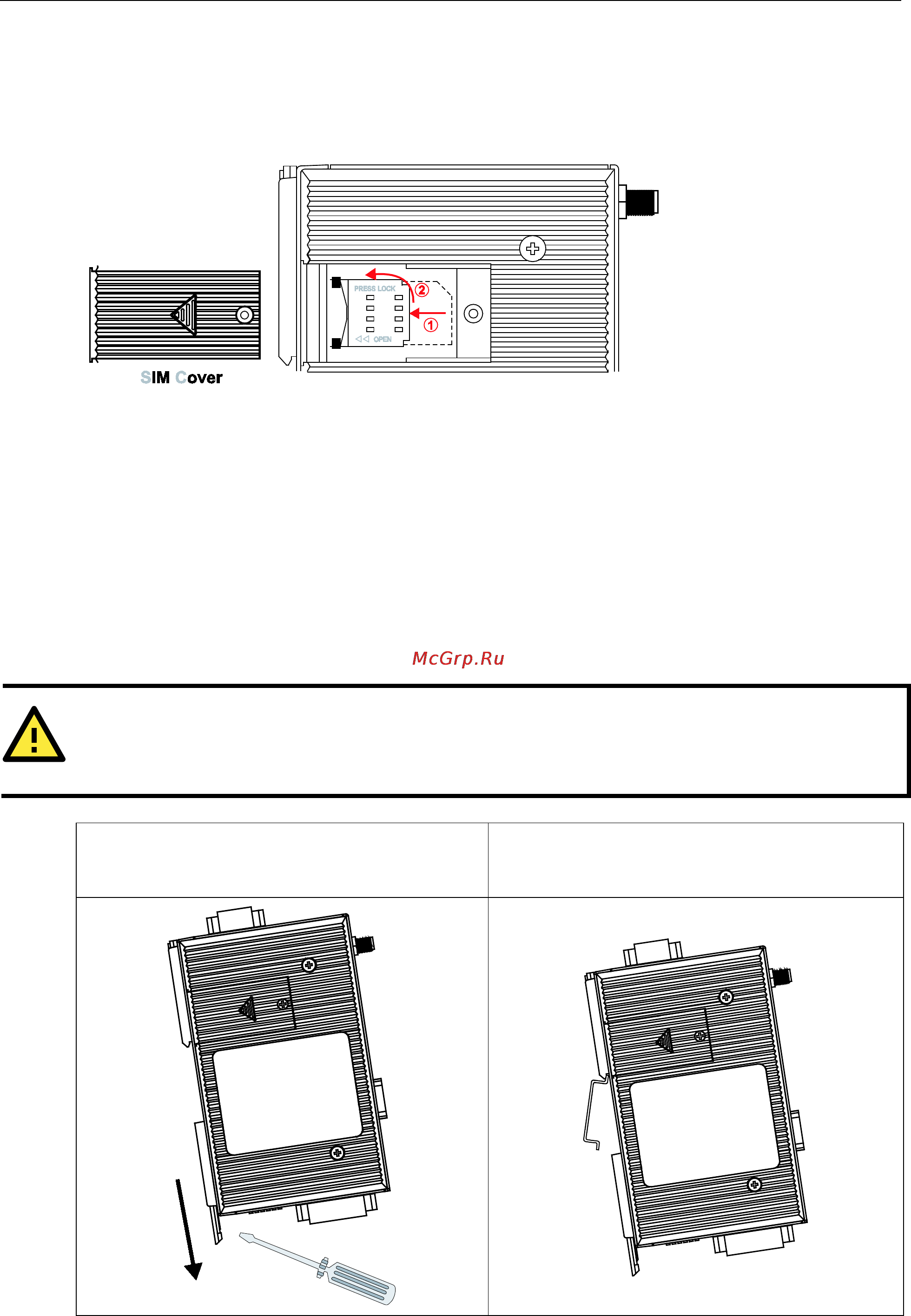 Moxa OnCell G2151I [11/48] Din rail mounting